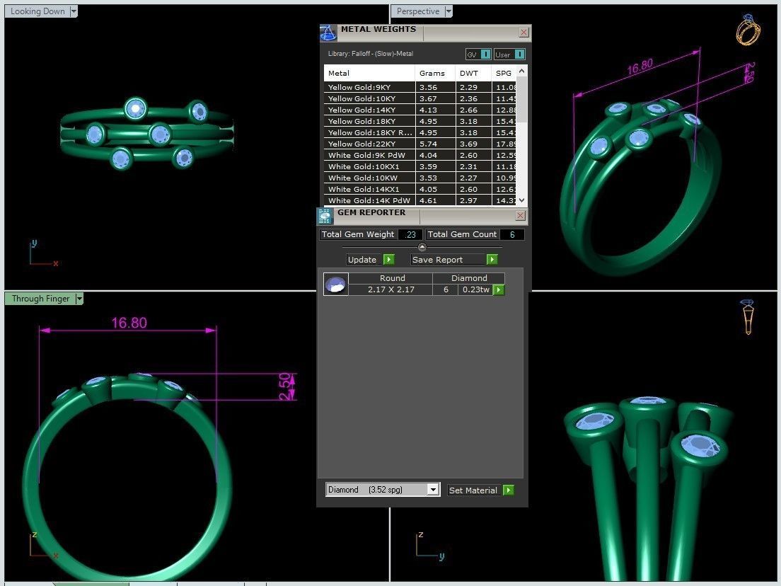 different diamond rings 3D print model_11