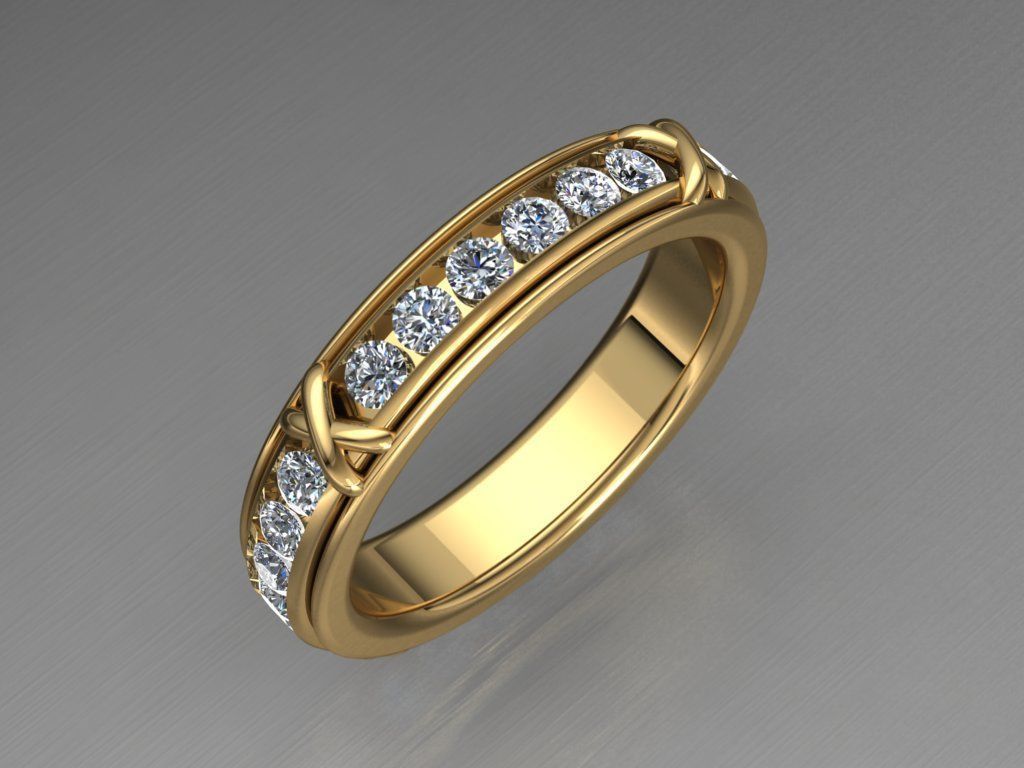 different diamond rings 3D print model_6