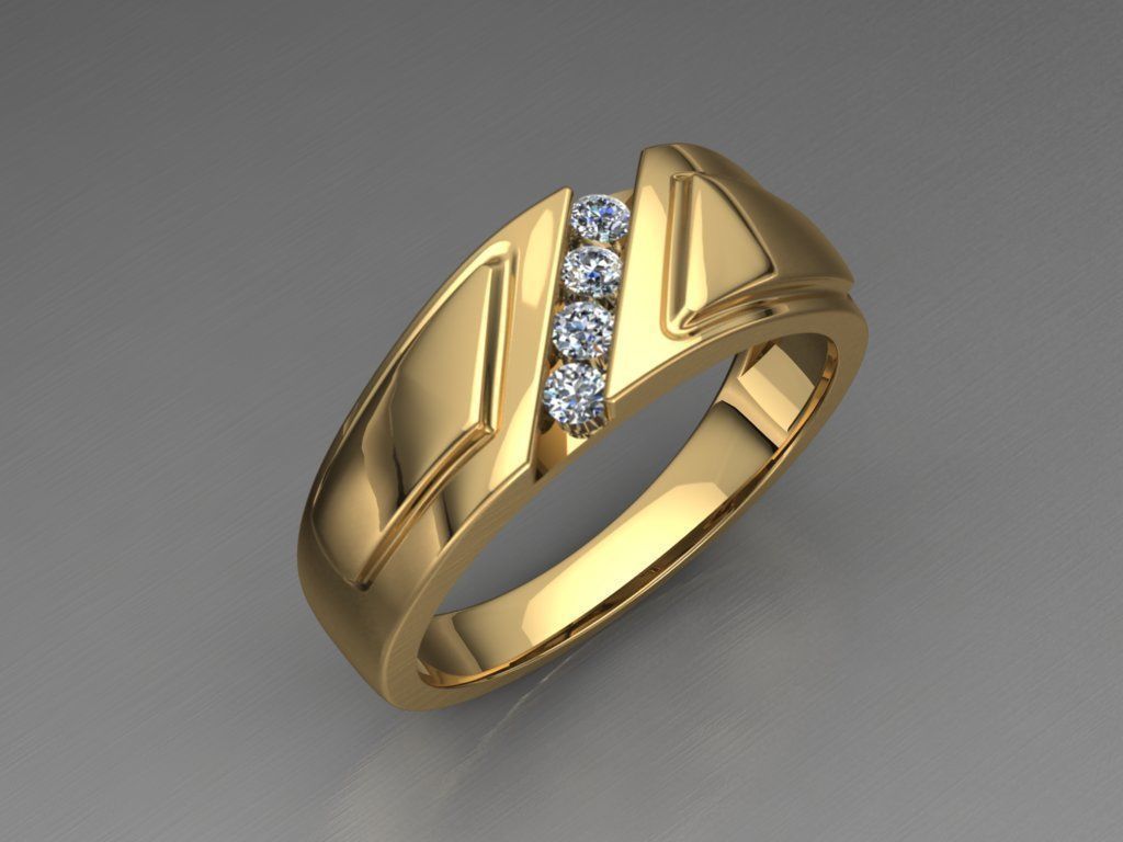 different diamond rings 3D print model_4