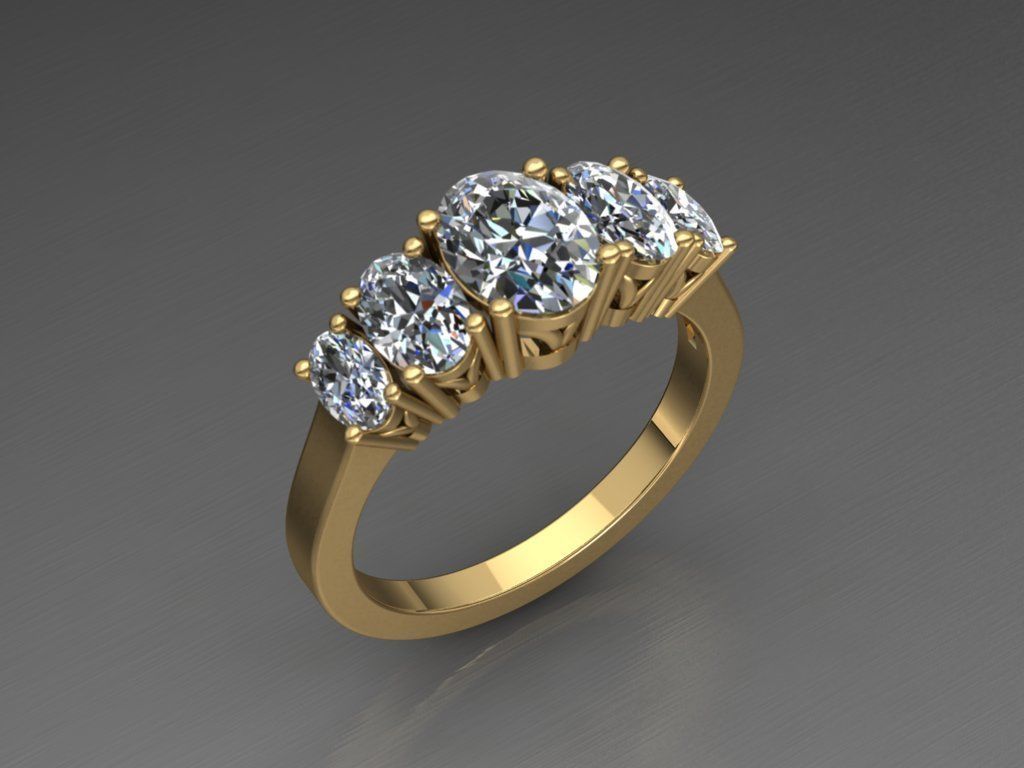 different diamond rings 3D print model_7