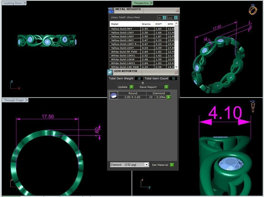 different diamond rings 3D print model_12
