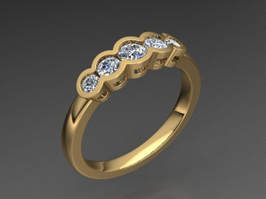 different diamond rings 3D print model_9