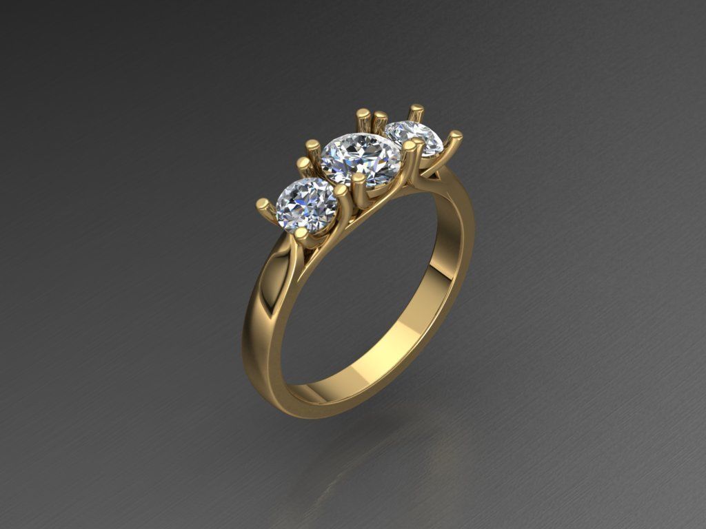 different diamond rings 3D print model_5