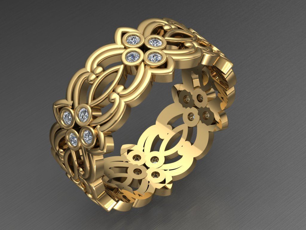 different diamond rings 3D print model_8