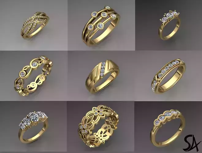 different diamond rings