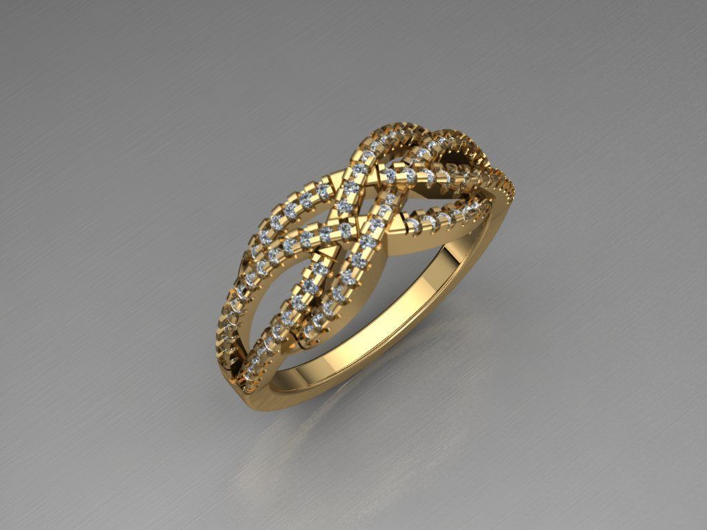 different diamond rings 3D print model_1