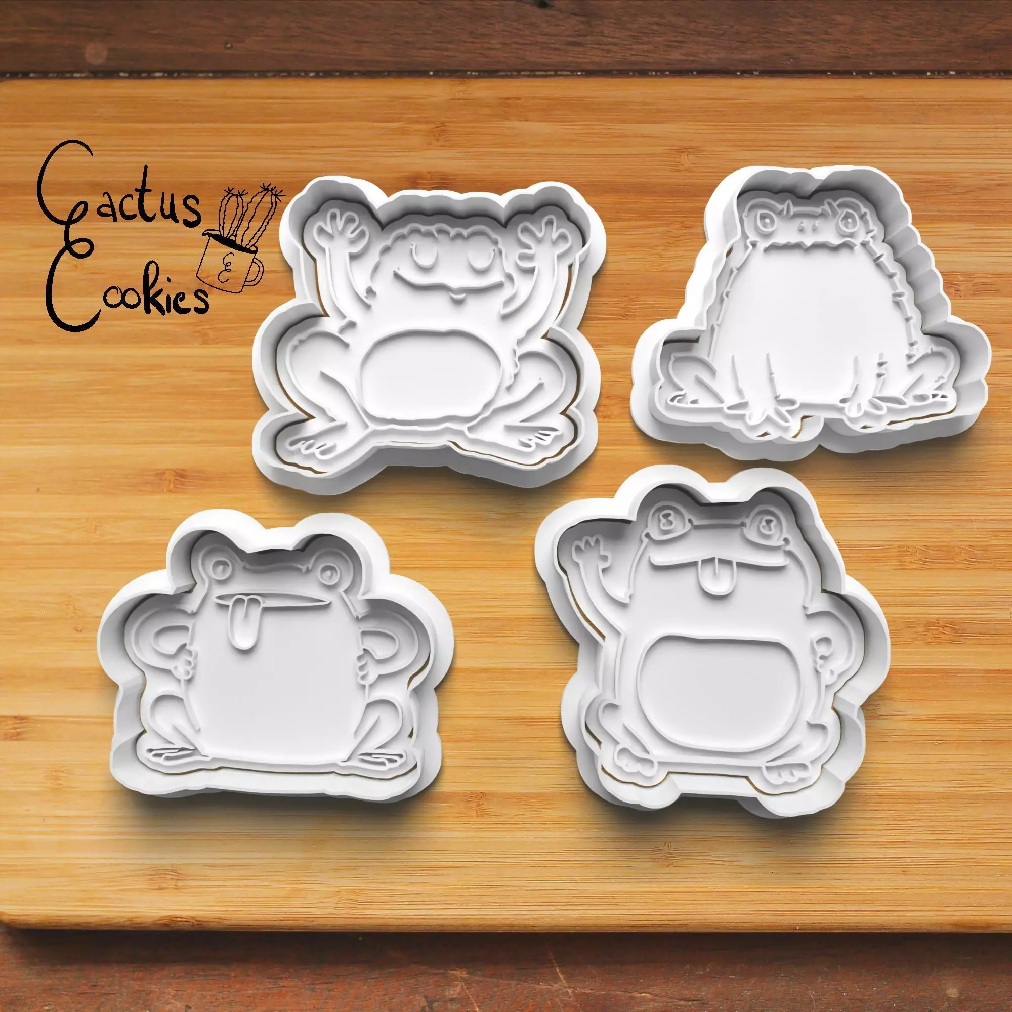 Frog Cookie Cutter Stl File for 3d Printer 0230 3D print model_0