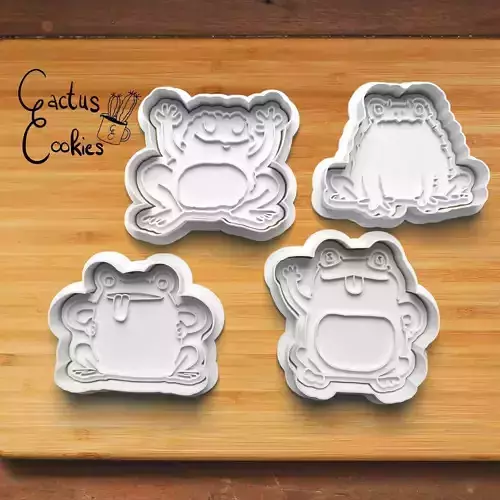 Frog Cookie Cutter Stl File for 3d Printer 0230 3D print model Frog Cookie Cutter Stl File for 3d Printer 0230 3D print model