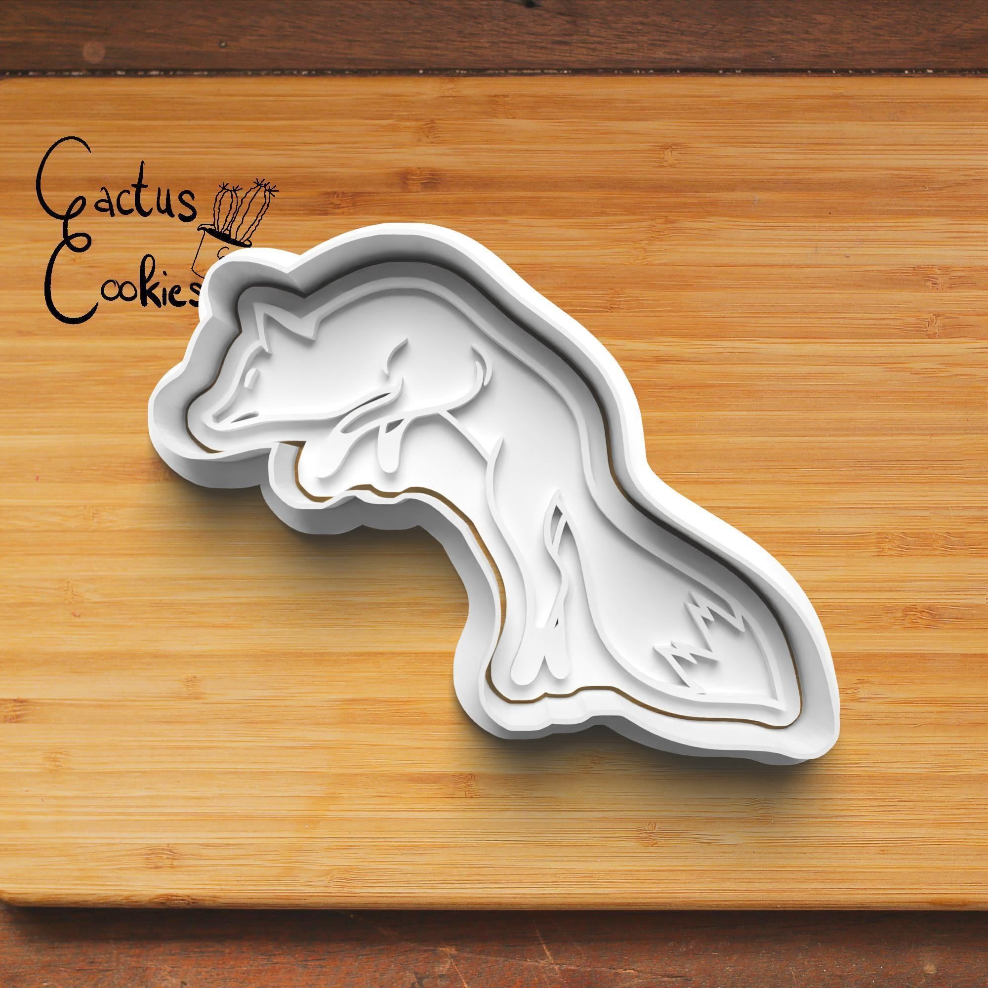 Fox Cookie Cutter Stl File for 3d Printer 0239 3D print model_2