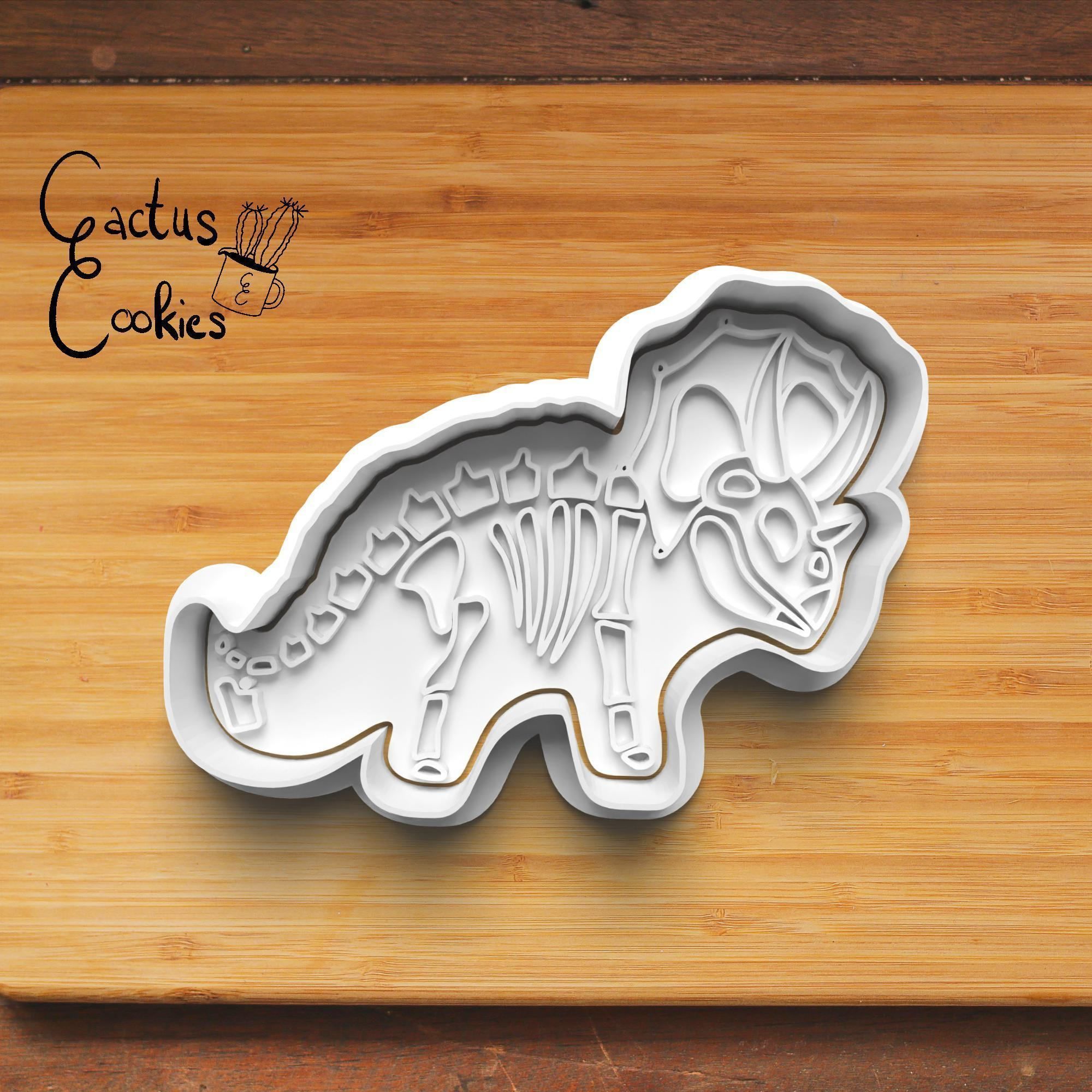 Fossil Dinosaures Cookie Cutter Stl File for 3d Printer 0223 3D print model_4