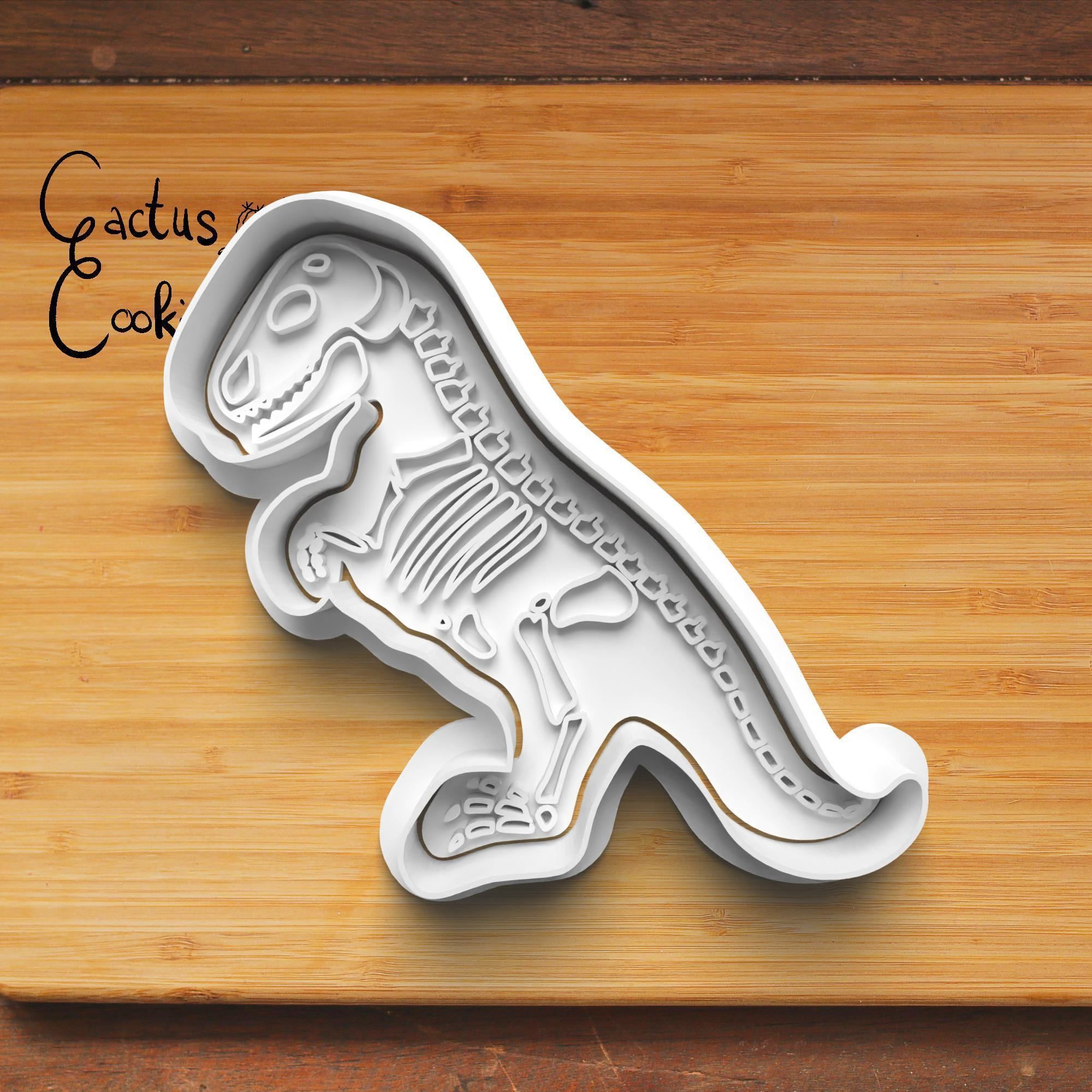 Fossil Dinosaures Cookie Cutter Stl File for 3d Printer 0223 3D print model_3