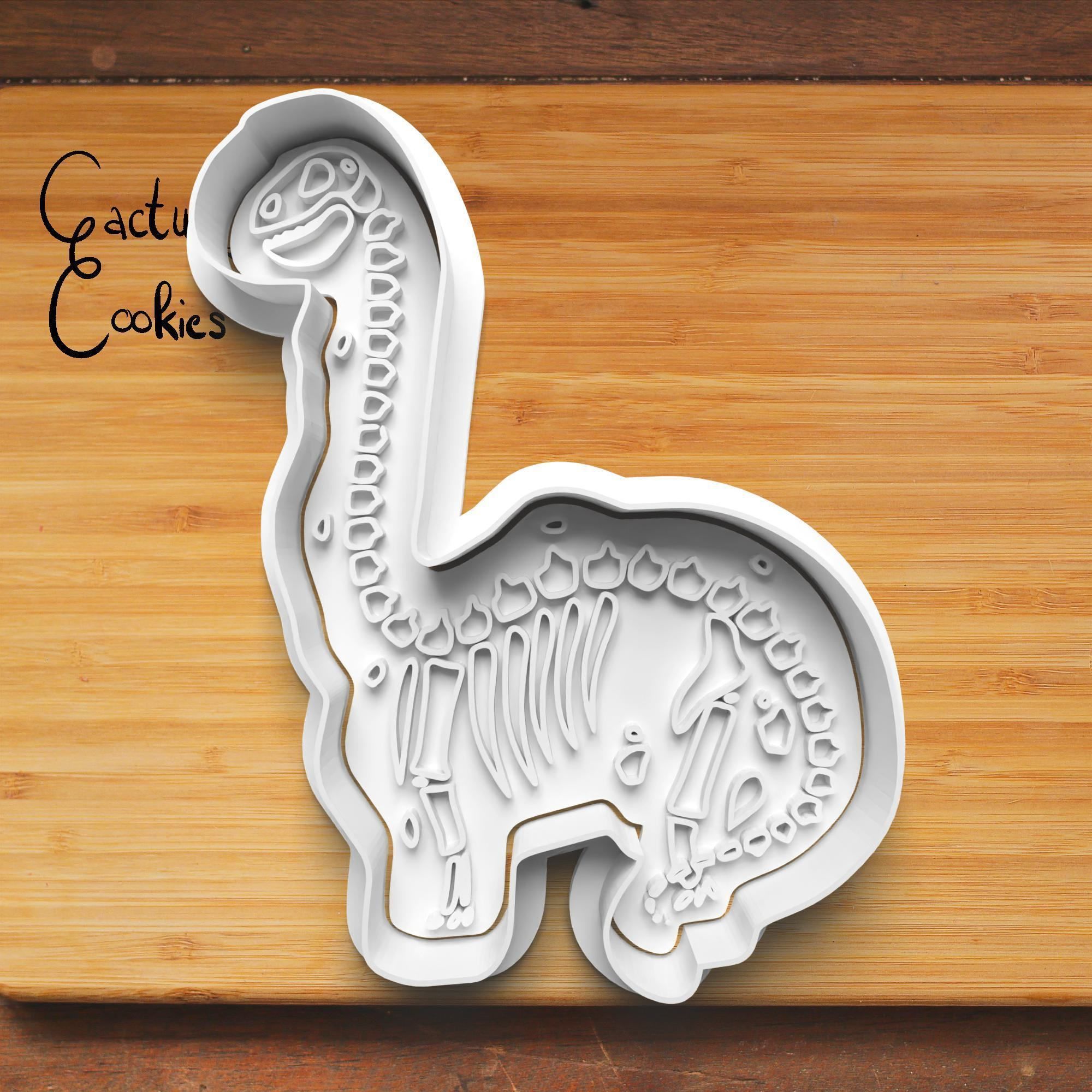 Fossil Dinosaures Cookie Cutter Stl File for 3d Printer 0223 3D print model_5