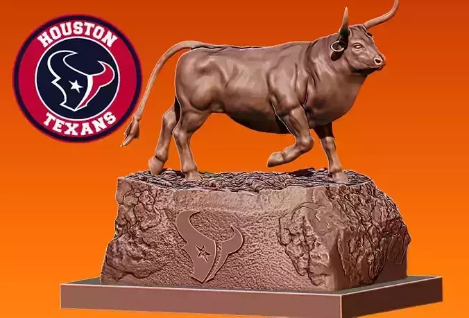 NFL - HOUSTON TEXANS MASSCOT - AMERICAN FOOTBALL - 3D PRINT