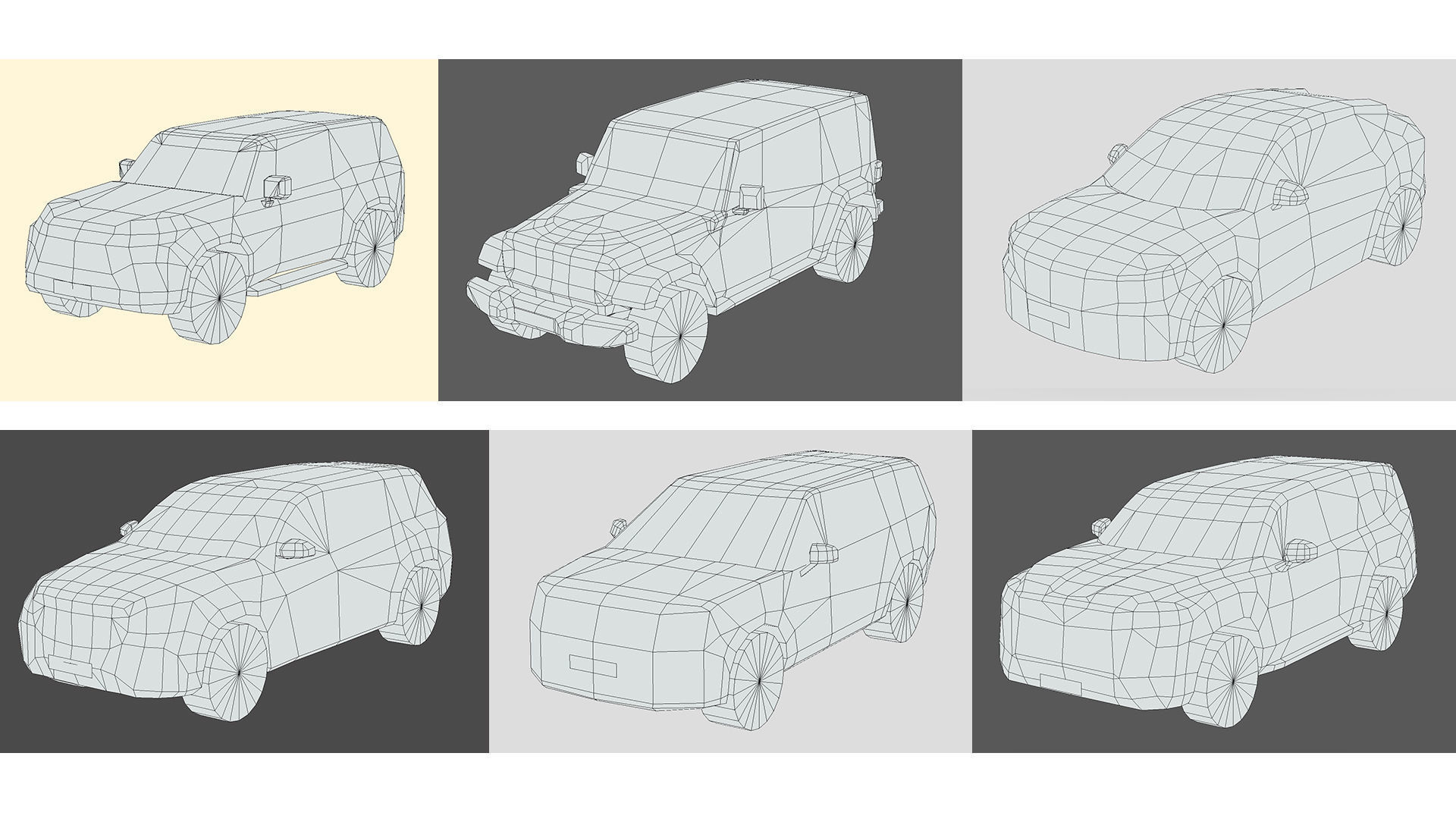 Low-Poly Car Pack 001 - SUV Sensation 3D Model Collection_2