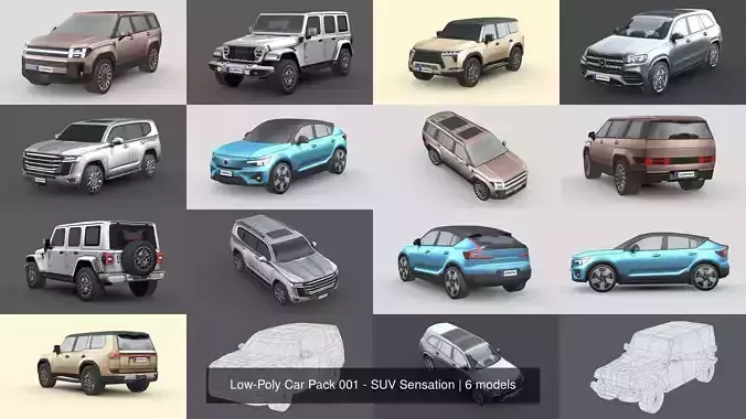 Low-Poly Car Pack 001 - SUV Sensation