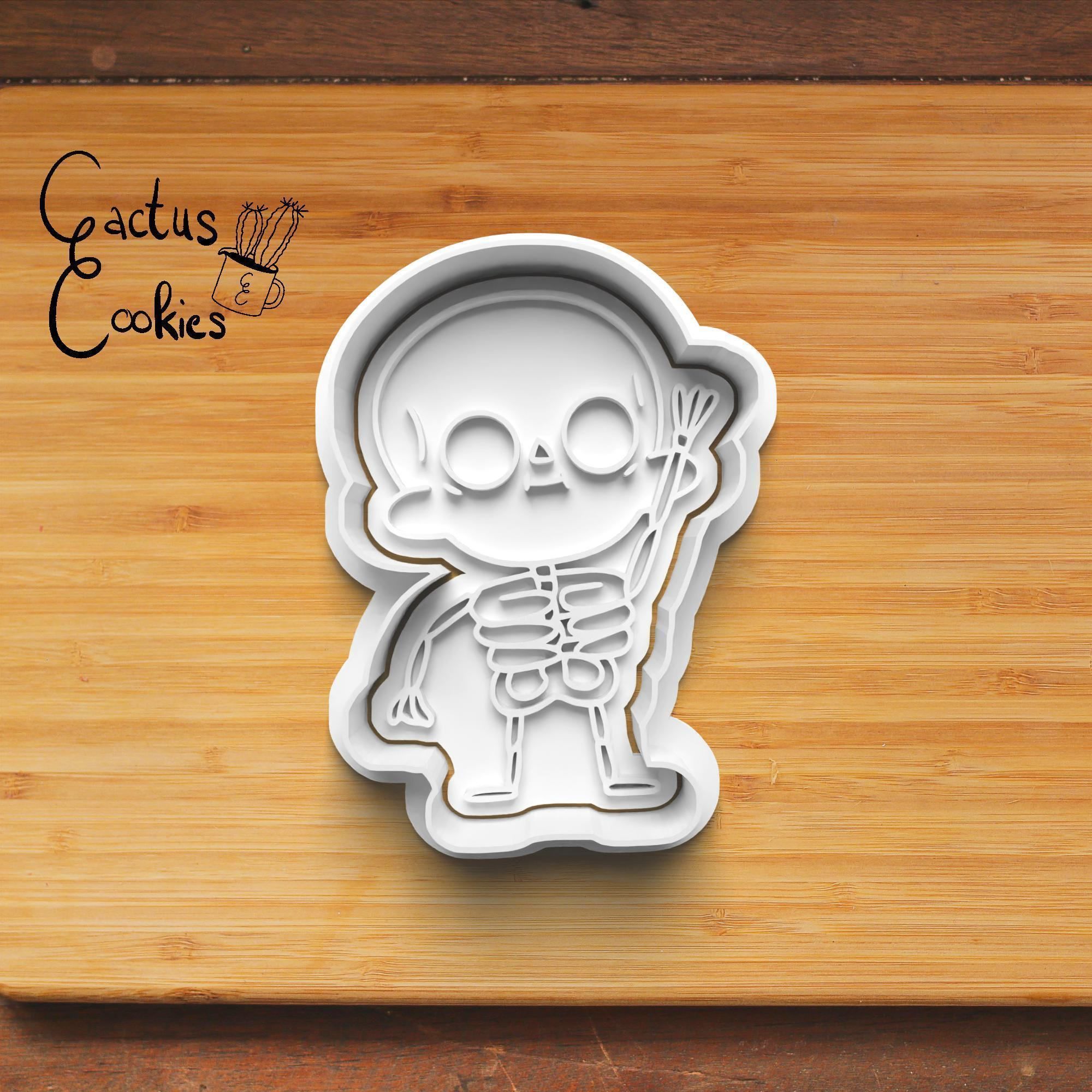 Halloween Skeleton Cookie Cutter Stl File for 3d Printer 0037 3D print model_3