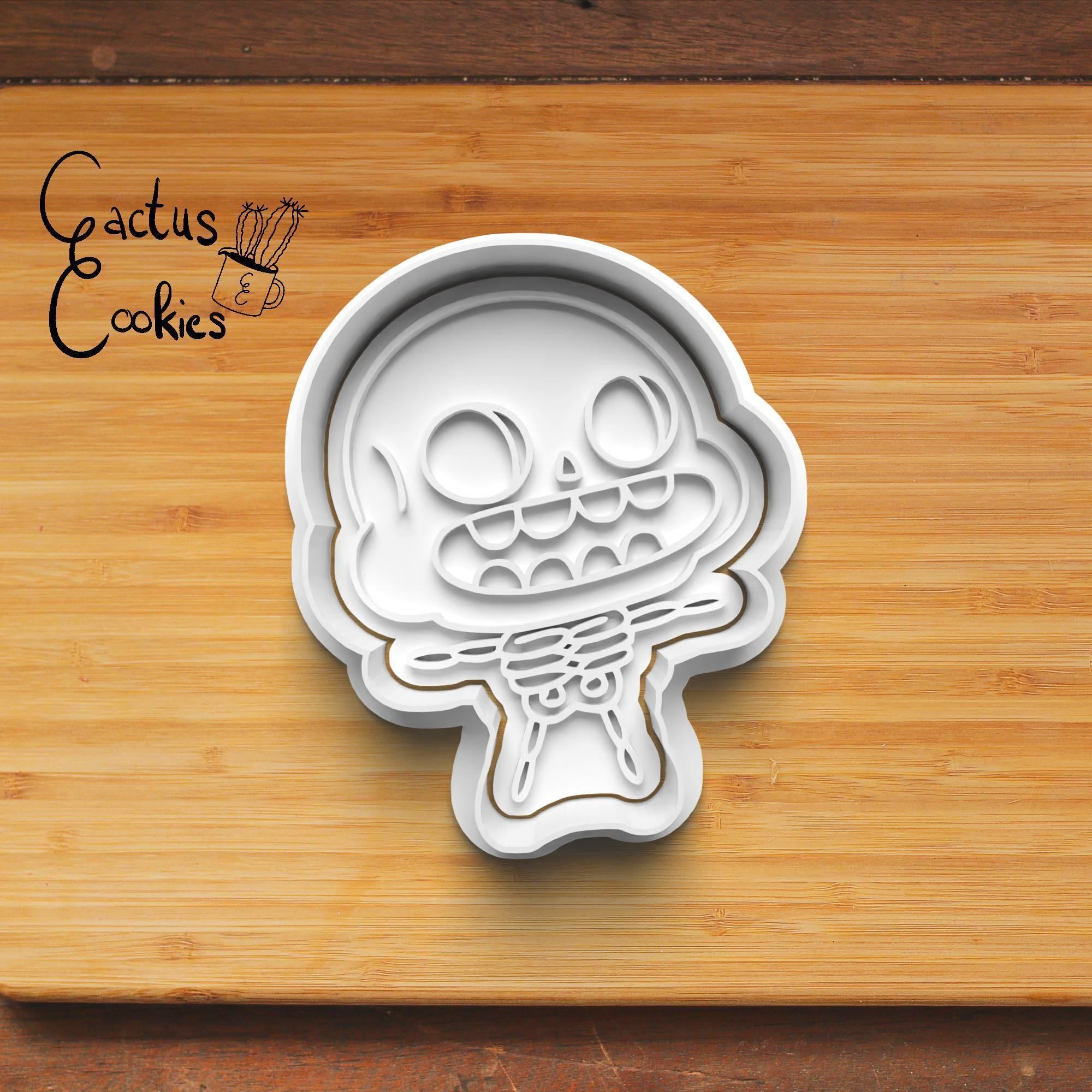 Halloween Skeleton Cookie Cutter Stl File for 3d Printer 0037 3D print model_2