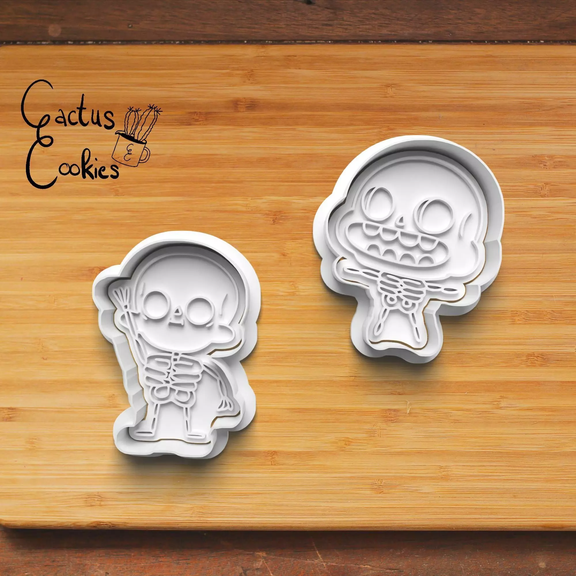 Halloween Skeleton Cookie Cutter Stl File for 3d Printer 0037 3D print model_0