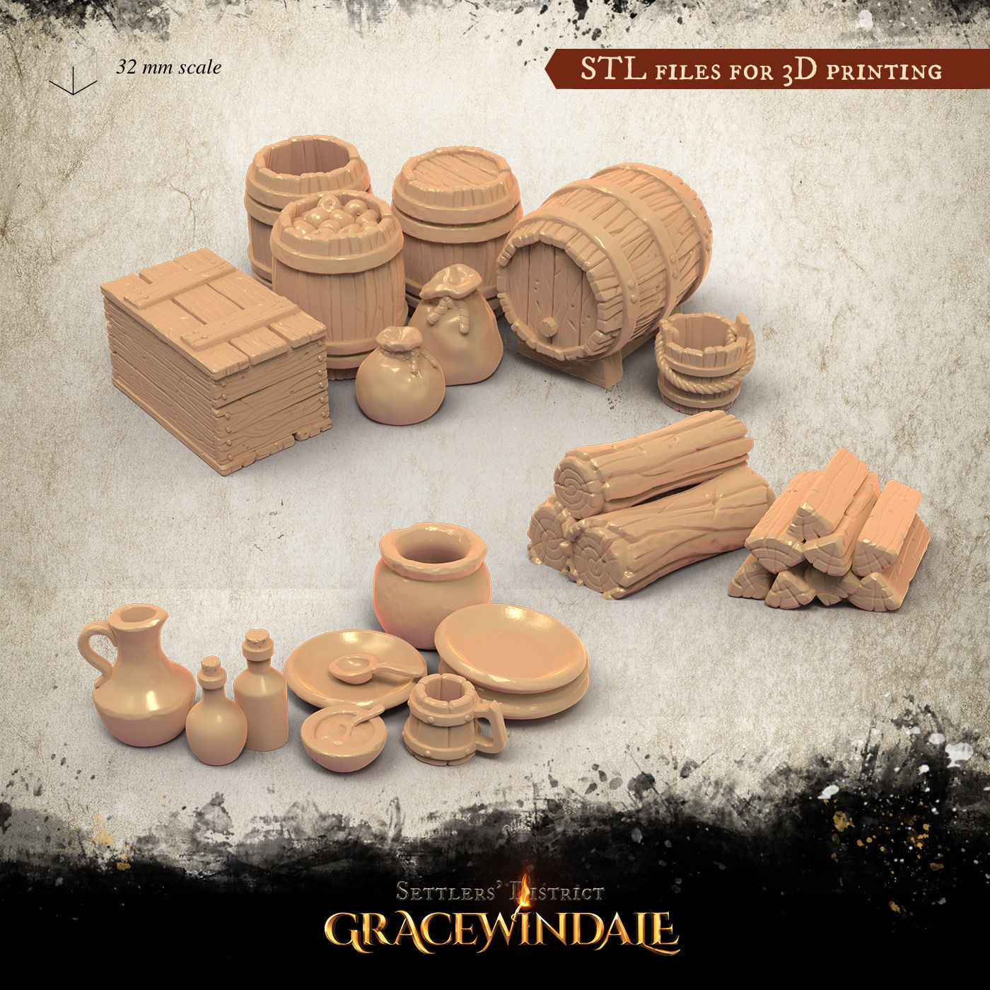 Gracewindale - Tavern Chattels 3D Model Collection_8