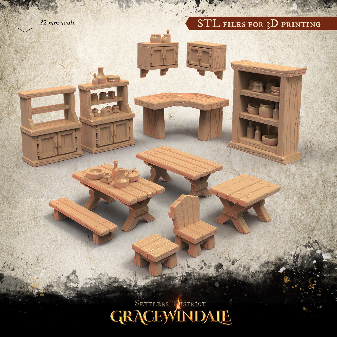 Gracewindale - Tavern Chattels 3D Model Collection_6