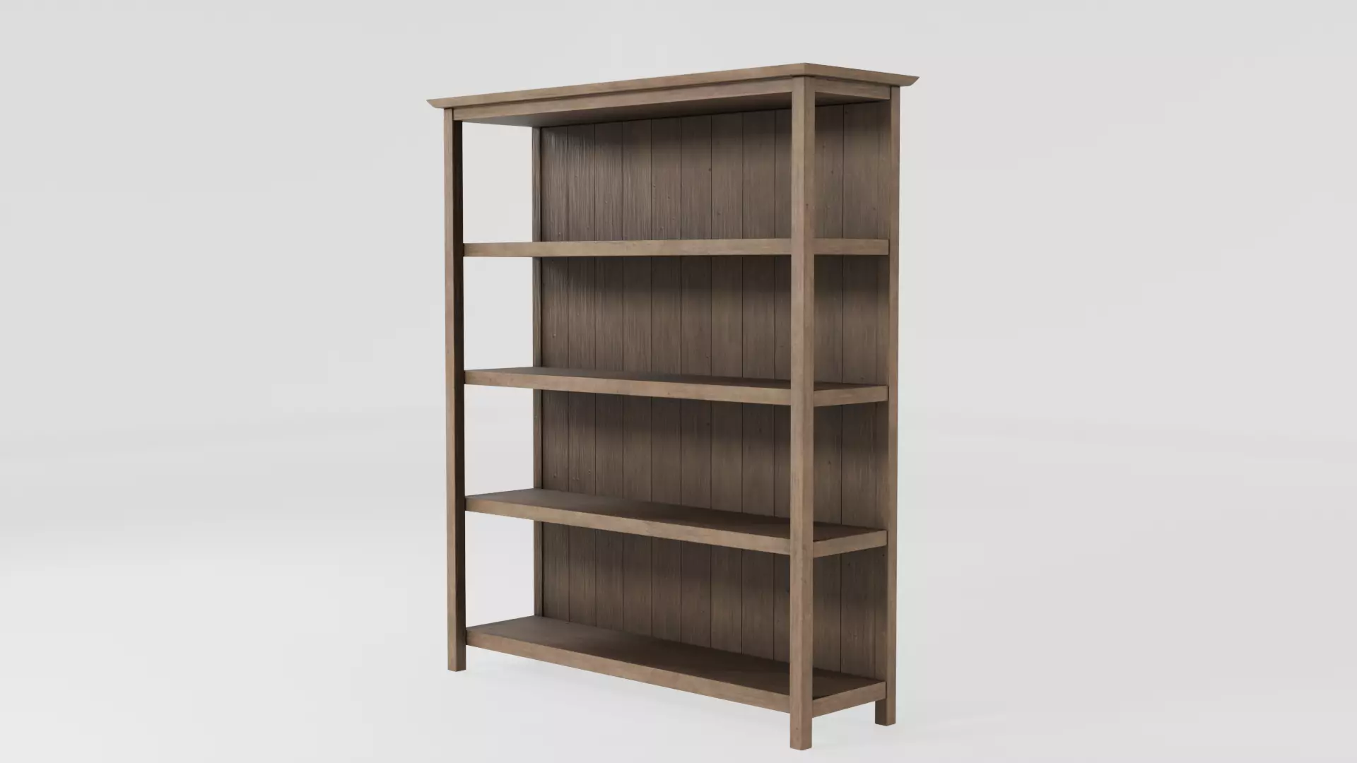 Bookcase Rustic Pine 3D model_0