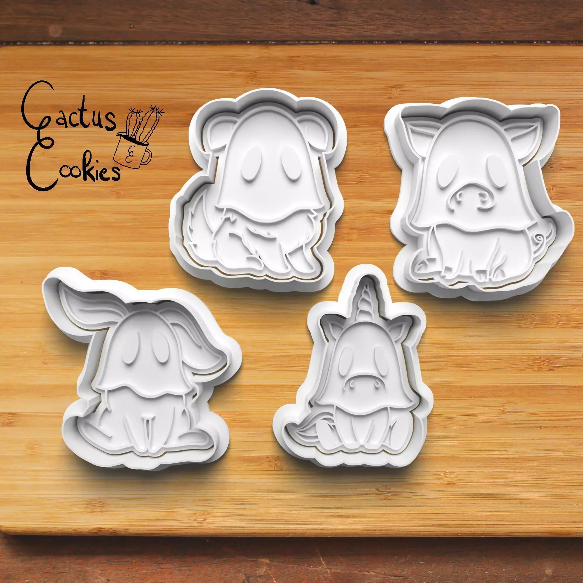 Halloween Ghost Cookie Cutter Stl File for 3d Printer 0067 3D print model_0