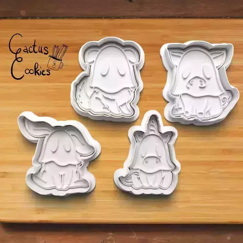 Halloween Ghost Cookie Cutter Stl File for 3d Printer 0067 3D print model Halloween Ghost Cookie Cutter Stl File for 3d Printer 0067 3D print model