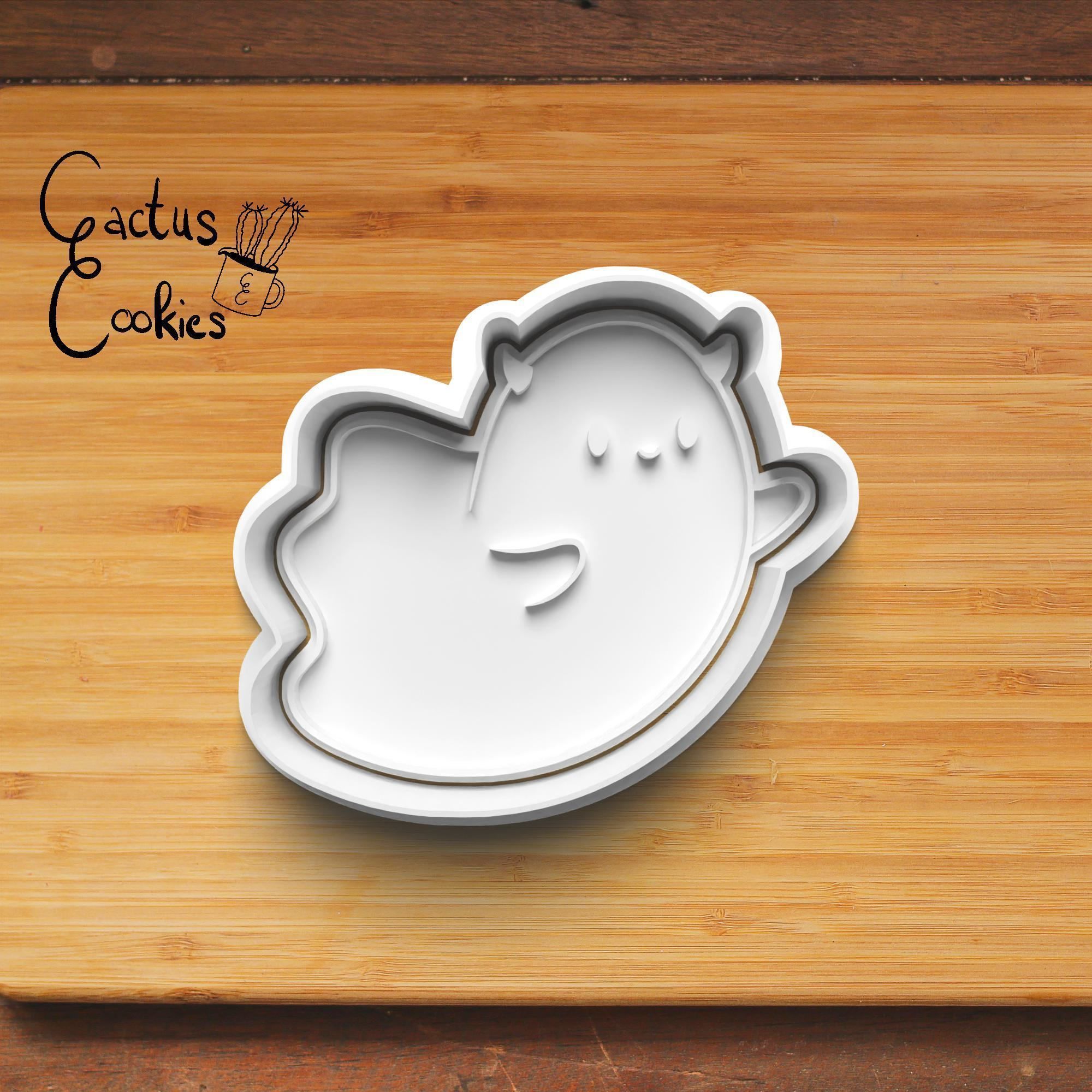 Halloween Ghost Cookie Cutter Stl File for 3d Printer 0036 3D print model_2