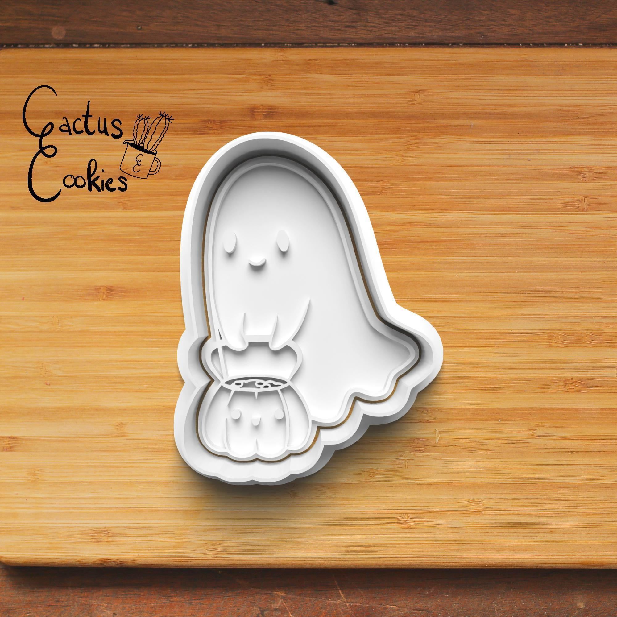 Halloween Ghost Cookie Cutter Stl File for 3d Printer 0036 3D print model_4