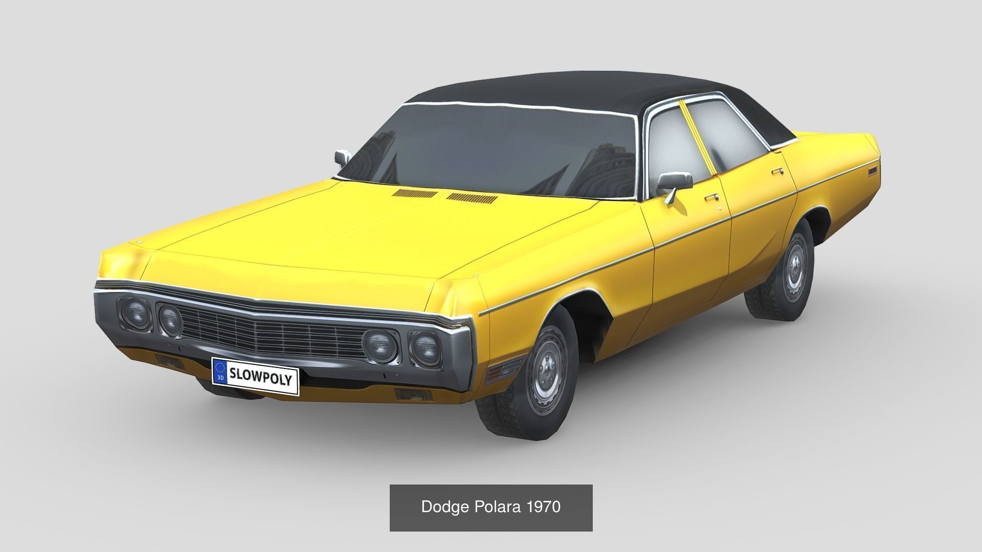 Low-Poly Car Pack 002 - Timeless Classics 3D Model Collection_11