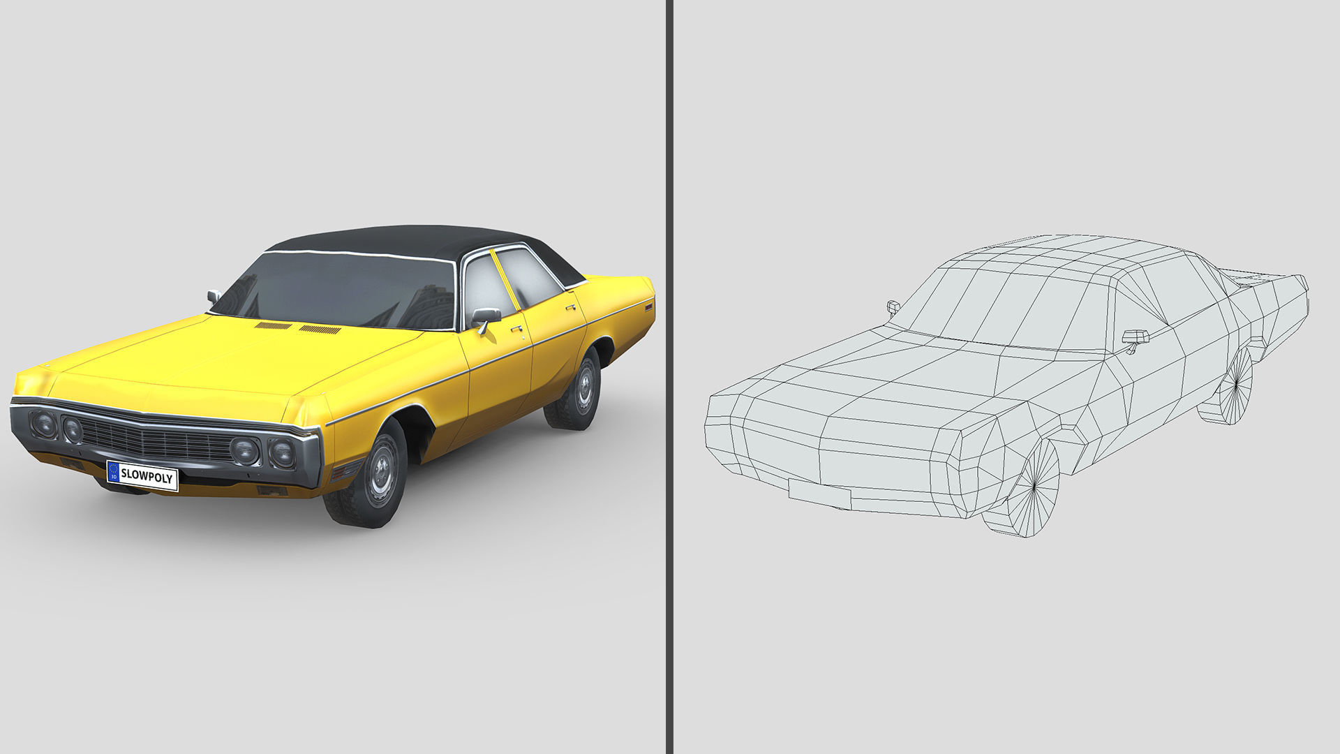 Low-Poly Car Pack 002 - Timeless Classics 3D Model Collection_5