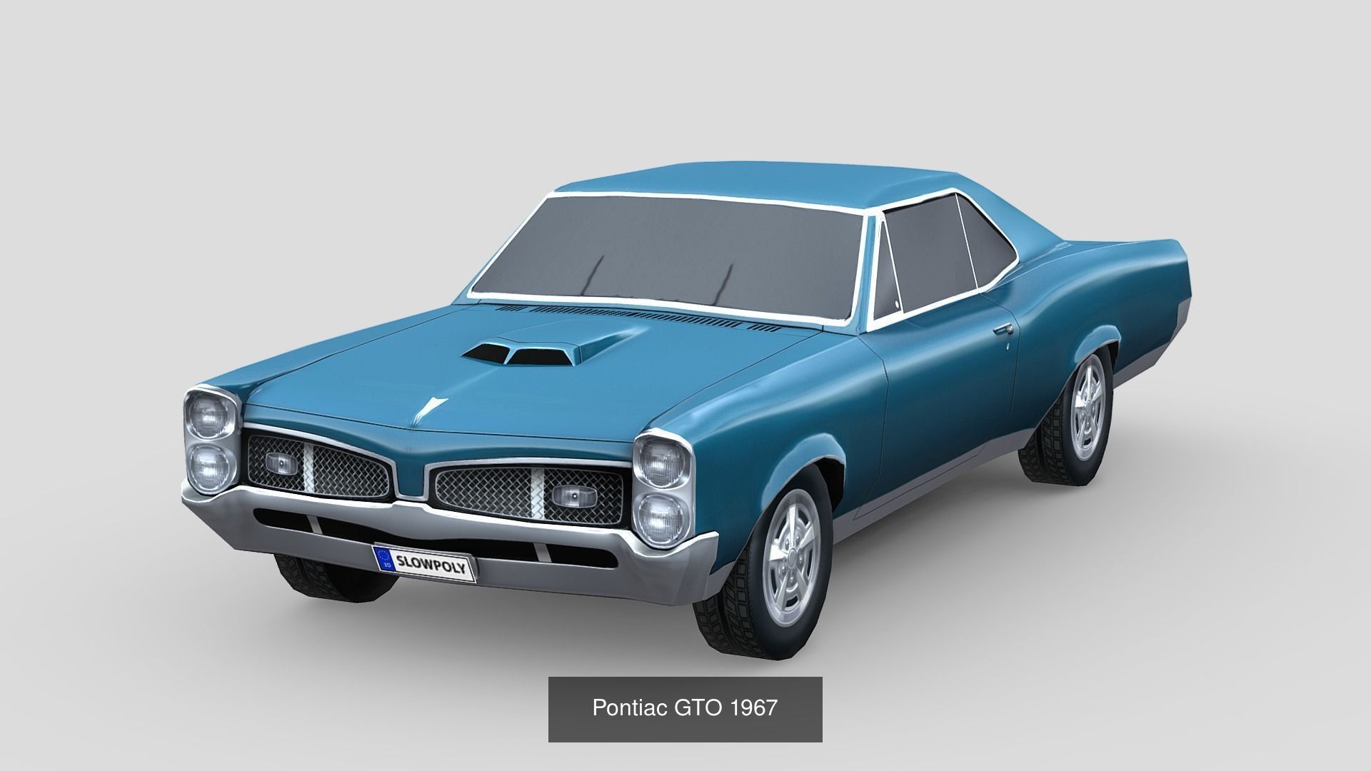 Low-Poly Car Pack 002 - Timeless Classics 3D Model Collection_14