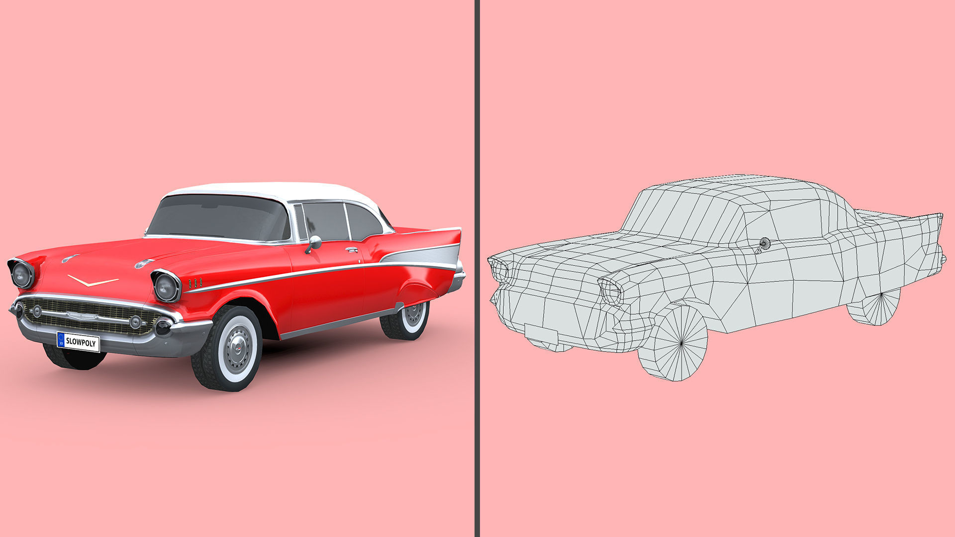 Low-Poly Car Pack 002 - Timeless Classics 3D Model Collection_4