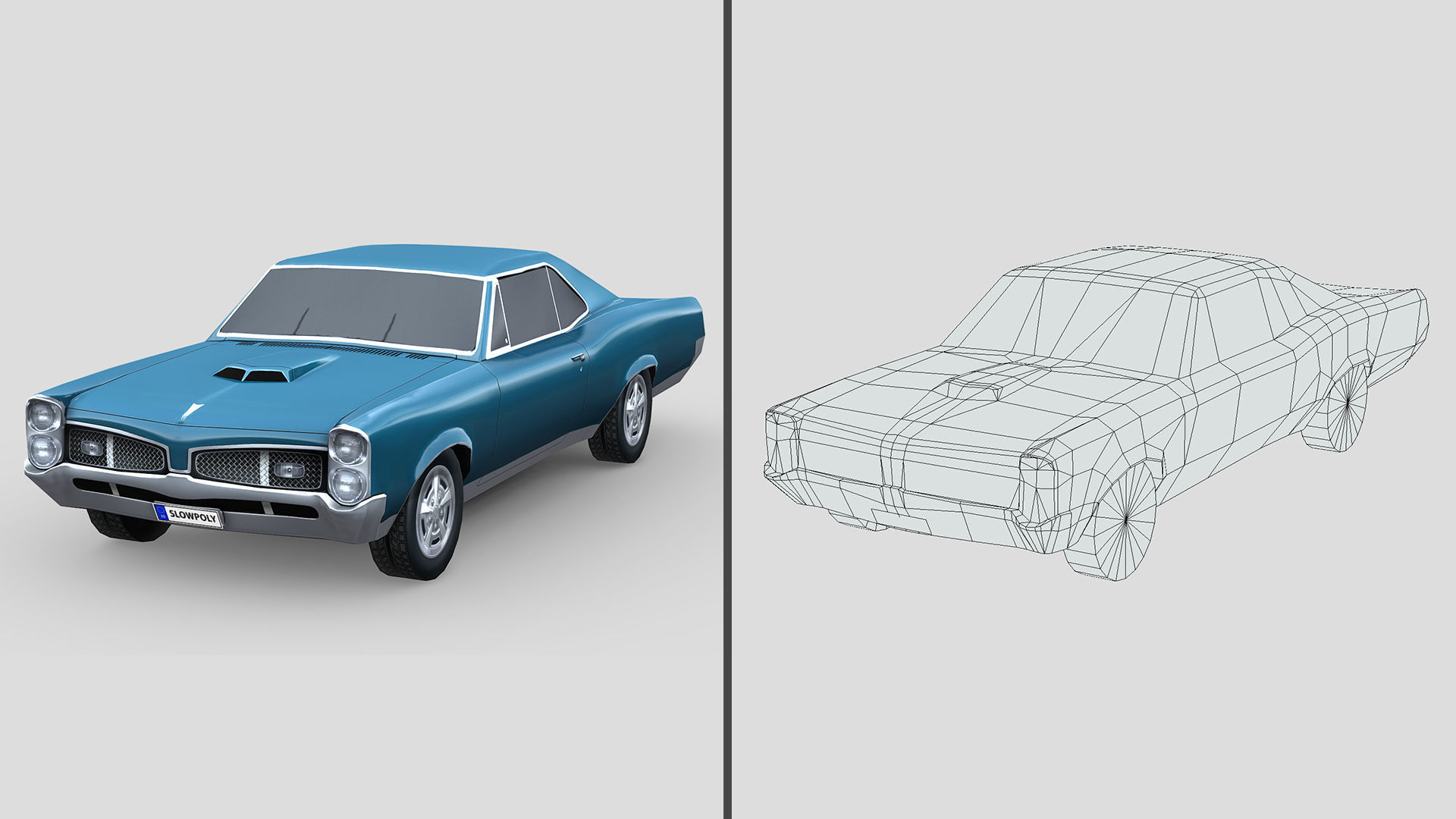 Low-Poly Car Pack 002 - Timeless Classics 3D Model Collection_8