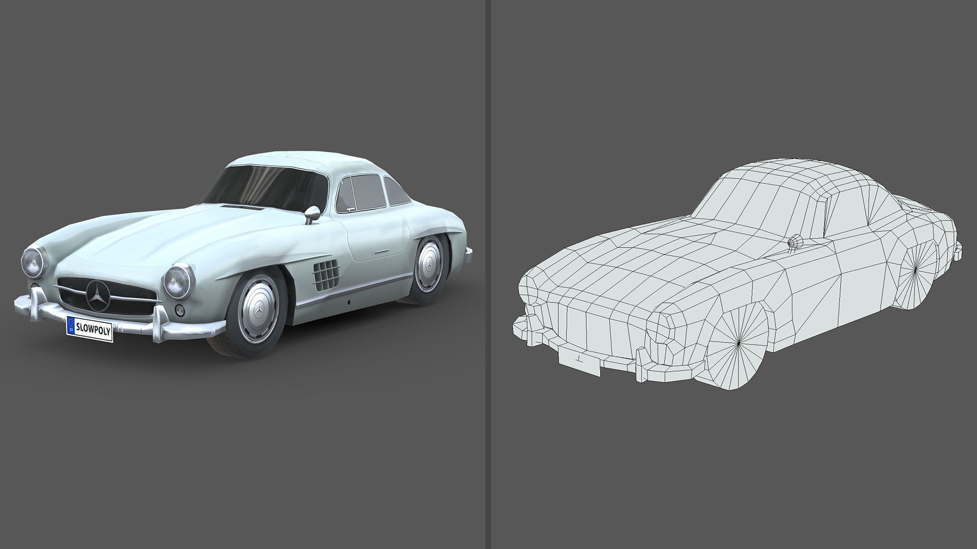 Low-Poly Car Pack 002 - Timeless Classics 3D Model Collection_7