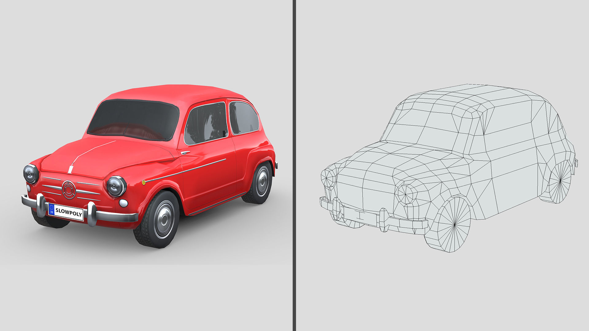 Low-Poly Car Pack 002 - Timeless Classics 3D Model Collection_6