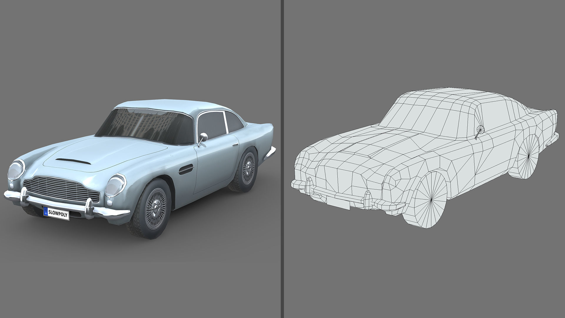 Low-Poly Car Pack 002 - Timeless Classics 3D Model Collection_3