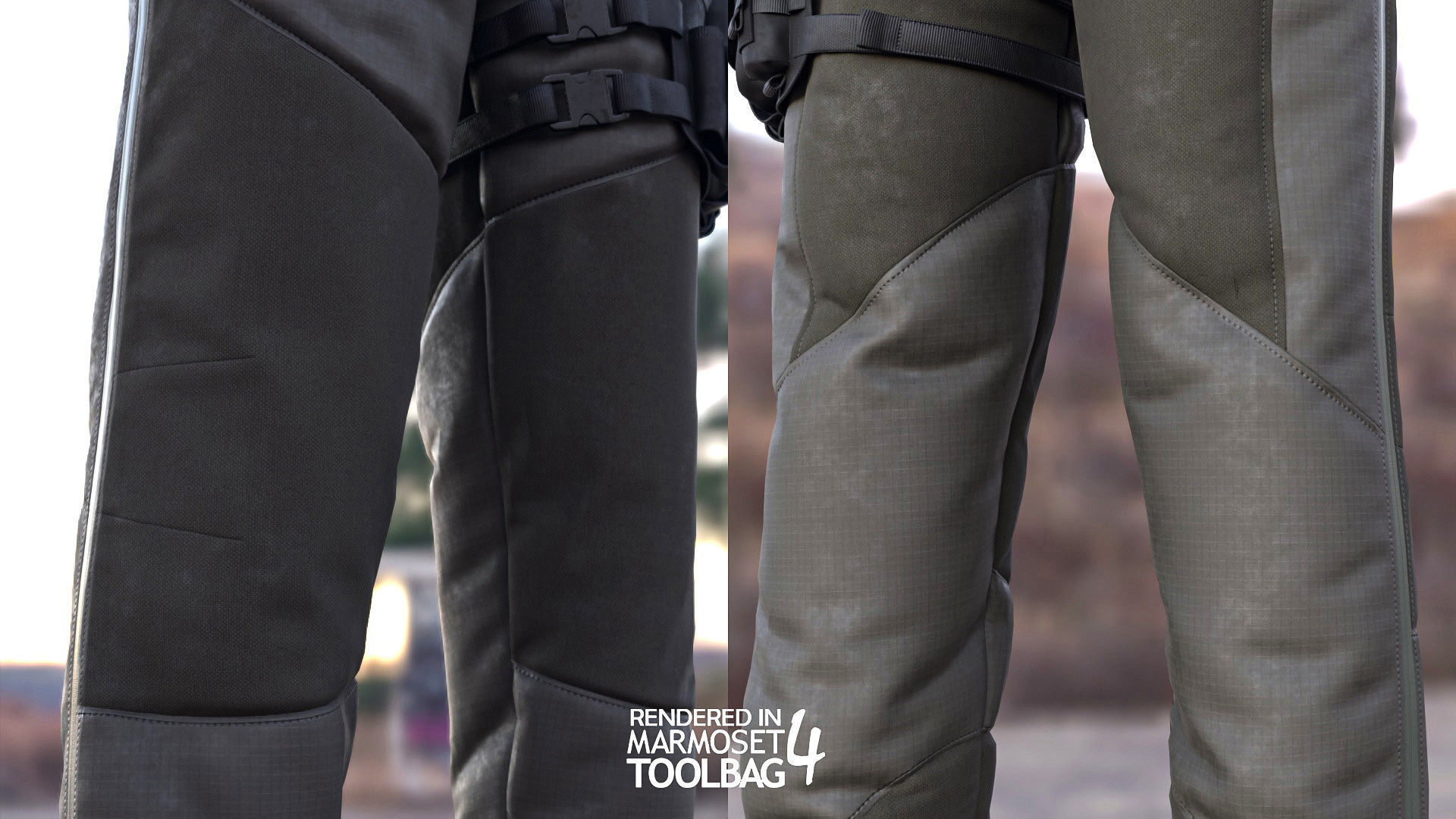 Female Military Winter Outfit  Low-poly 3D model_8