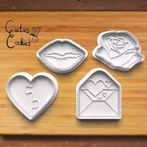 Love Set Cookie Cutter Stl File for 3d Printer 0115 3D print model