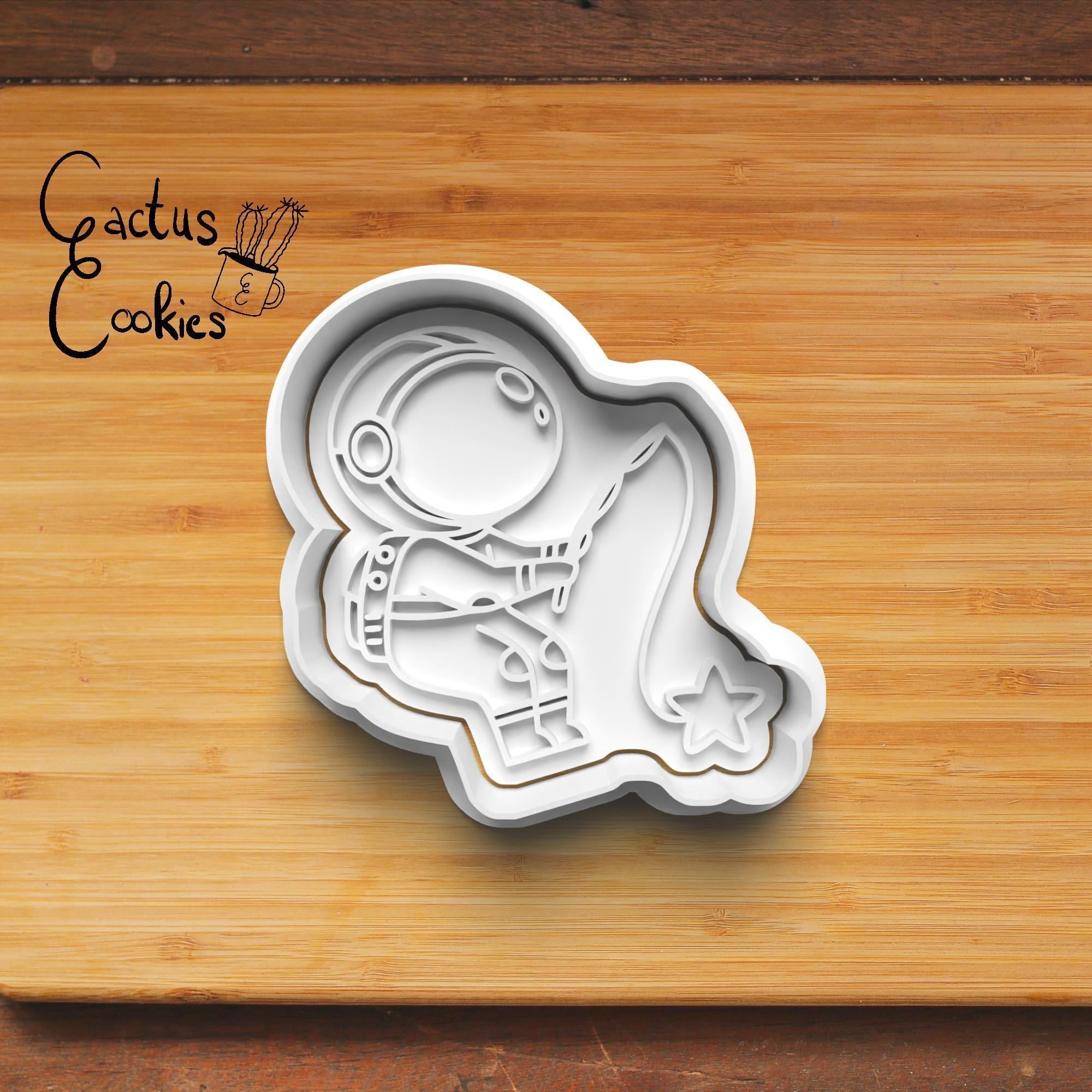 Little Astronaut Cookie Cutter Stl File for 3d Printer 0441 3D print model_2