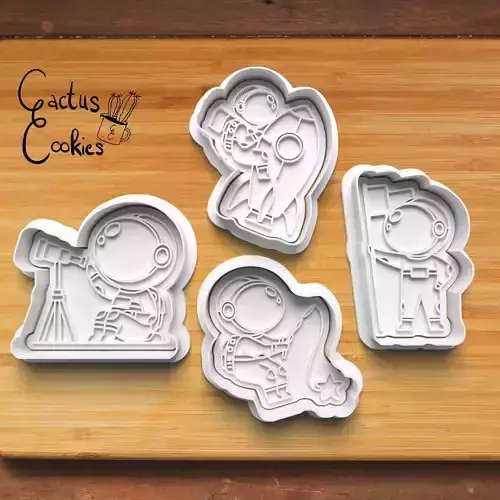 Little Astronaut Cookie Cutter Stl File for 3d Printer 0441 3D print model Little Astronaut Cookie Cutter Stl File for 3d Printer 0441 3D print model