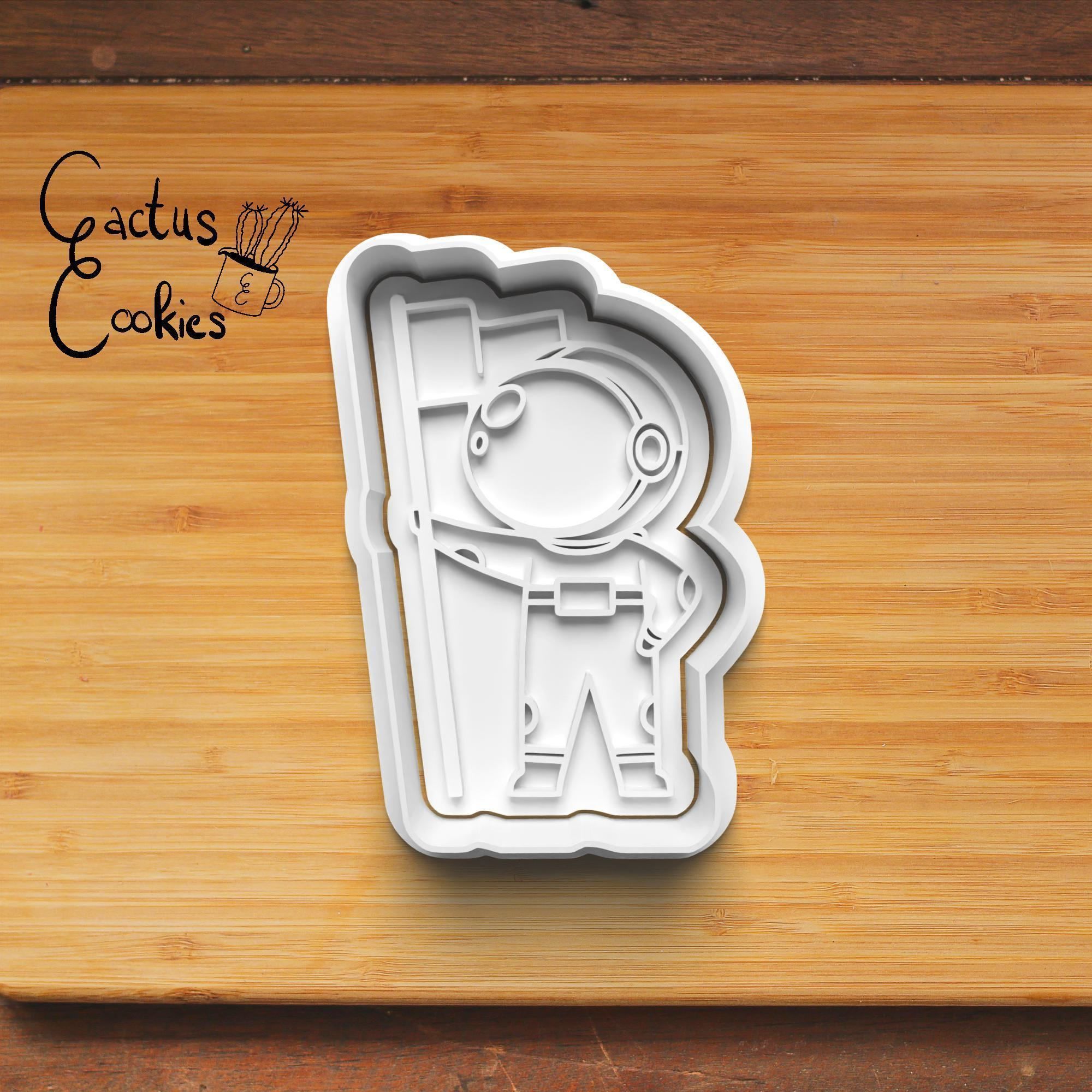 Little Astronaut Cookie Cutter Stl File for 3d Printer 0441 3D print model_3