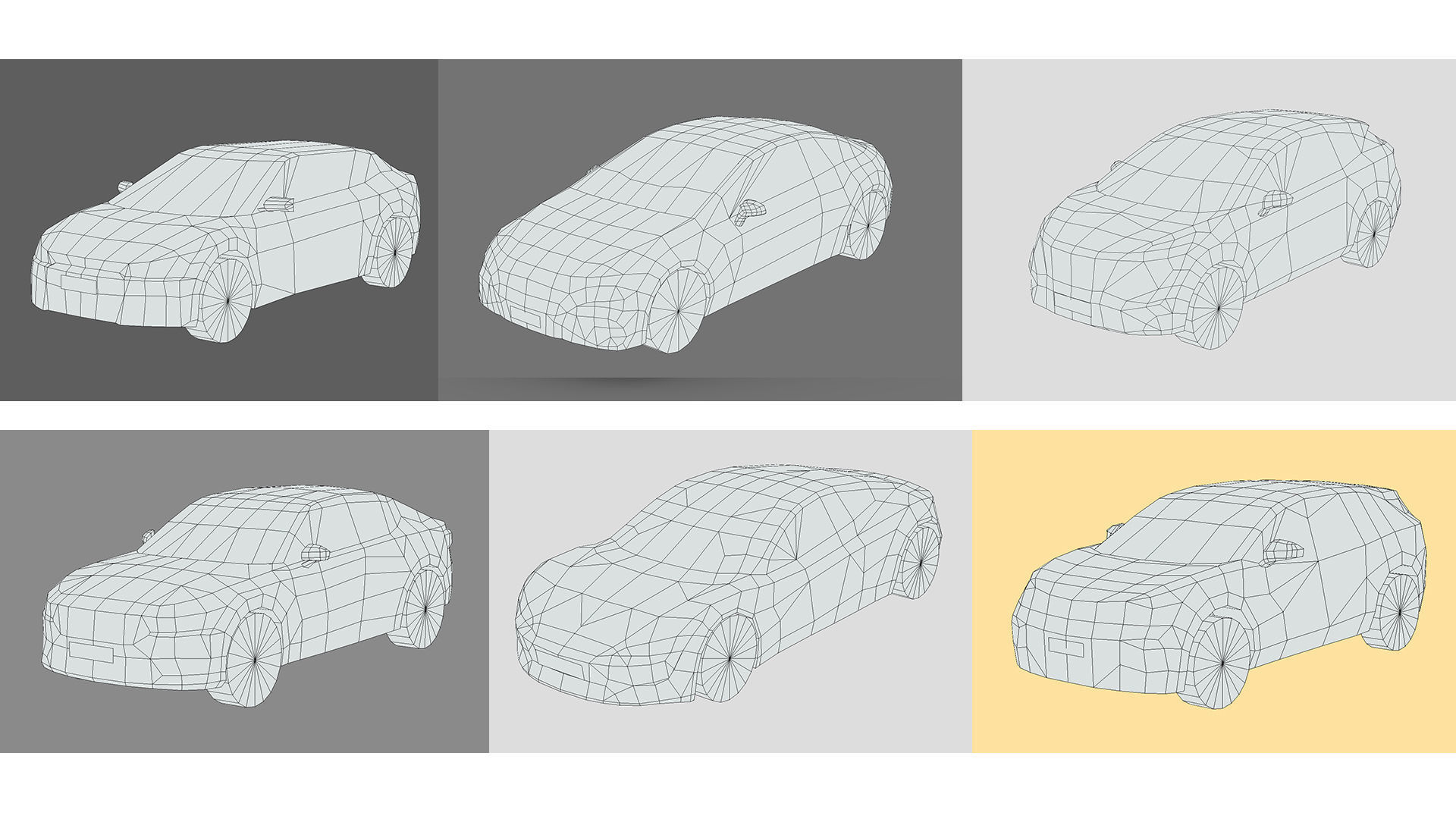 Low-Poly Car Pack 003 - Electric Elegance 3D Model Collection_2