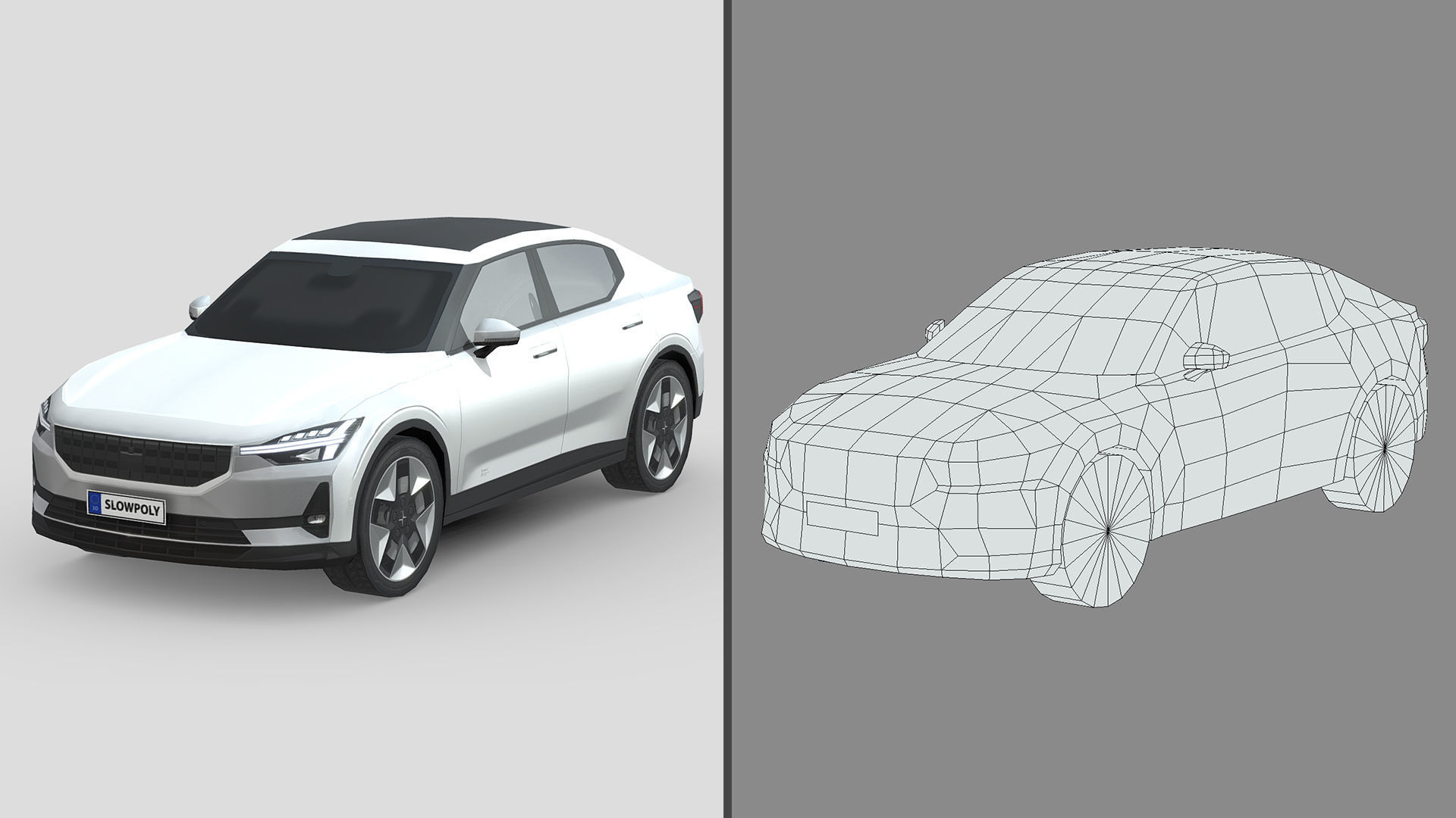 Low-Poly Car Pack 003 - Electric Elegance 3D Model Collection_6