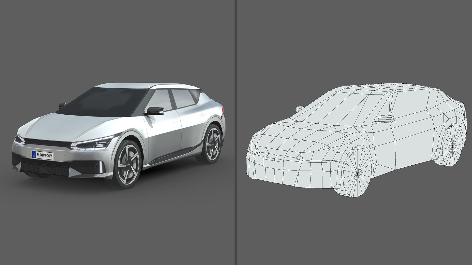 Low-Poly Car Pack 003 - Electric Elegance 3D Model Collection_3