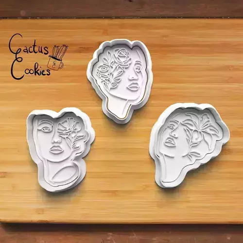 Line Art Woman Cookie Cutter Stl File for 3d Printer 0269 3D print model Line Art Woman Cookie Cutter Stl File for 3d Printer 0269 3D print model