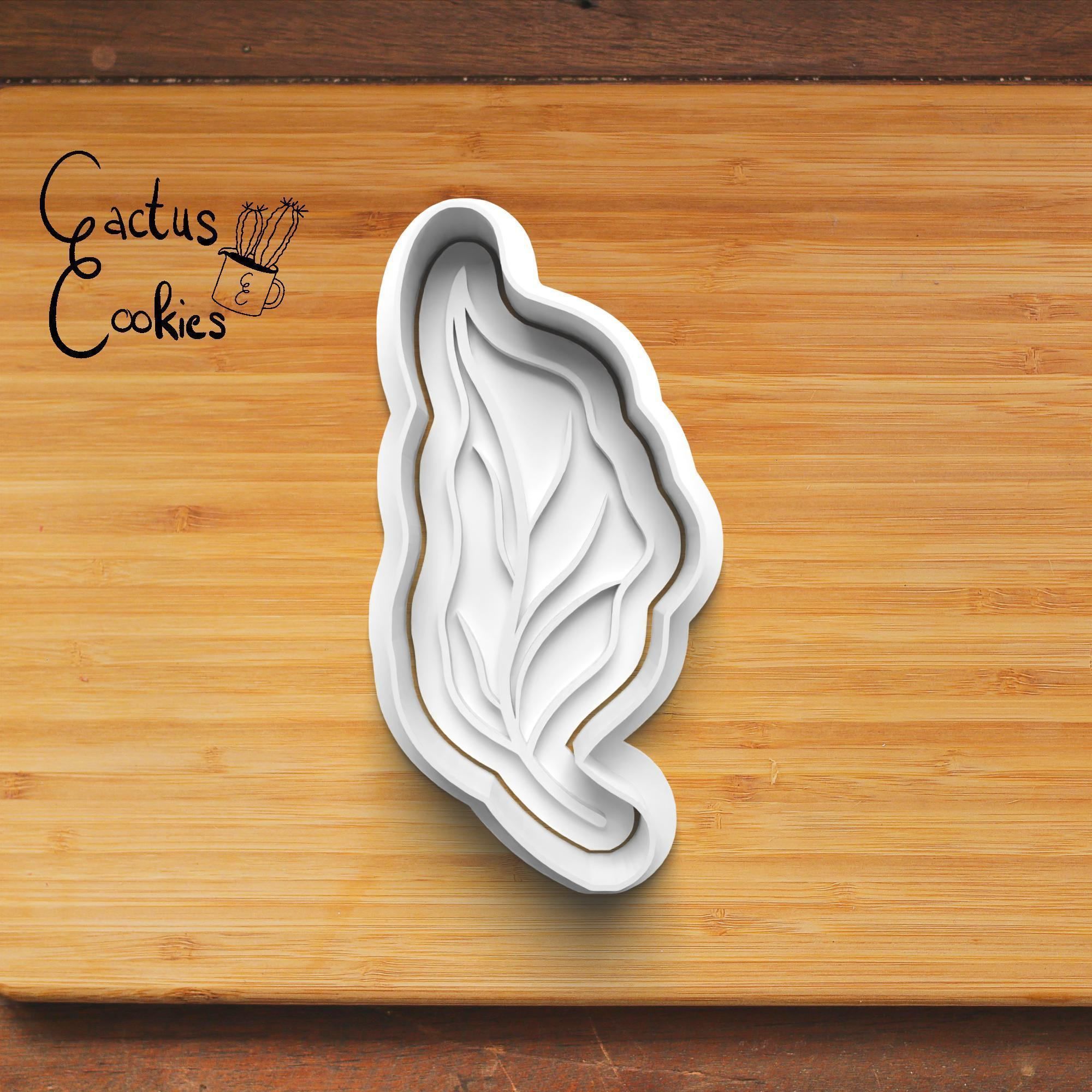 Leafs Cookie Cutter Stl File for 3d Printer 0268 3D print model_3