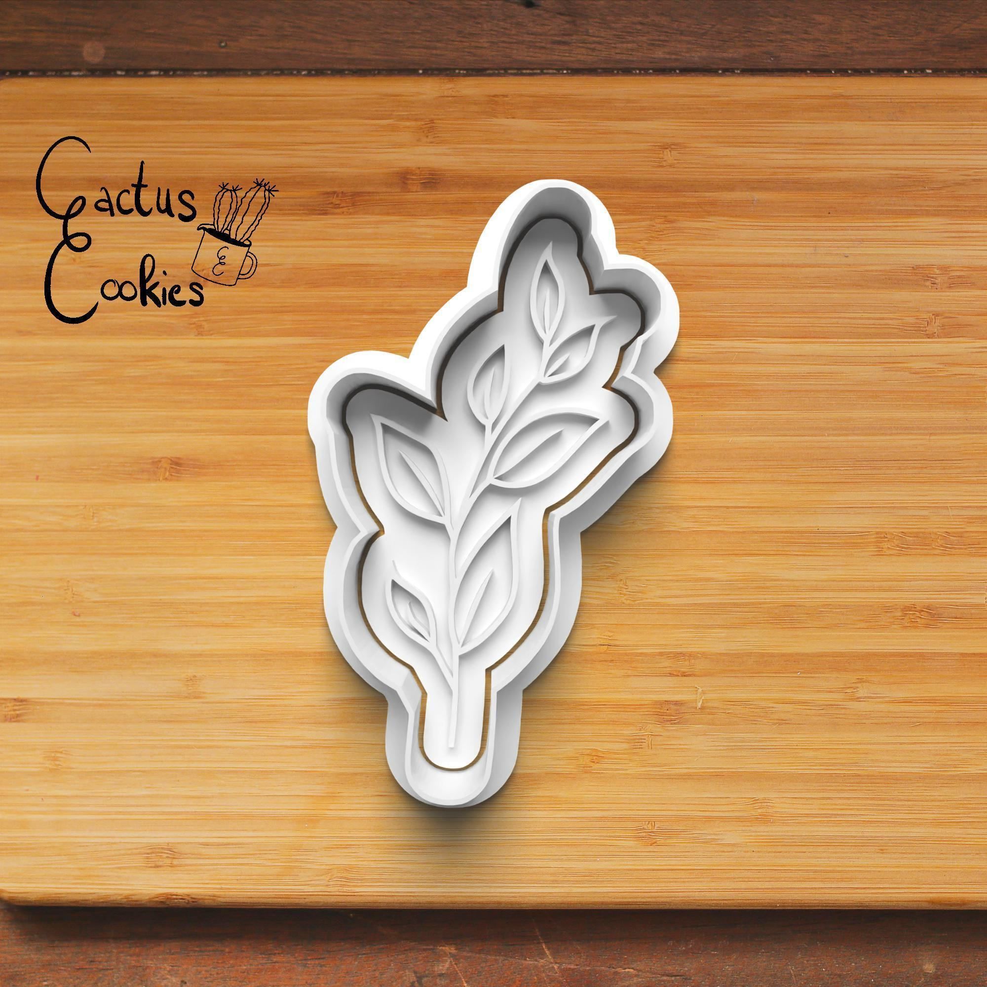 Leafs Cookie Cutter Stl File for 3d Printer 0268 3D print model_4