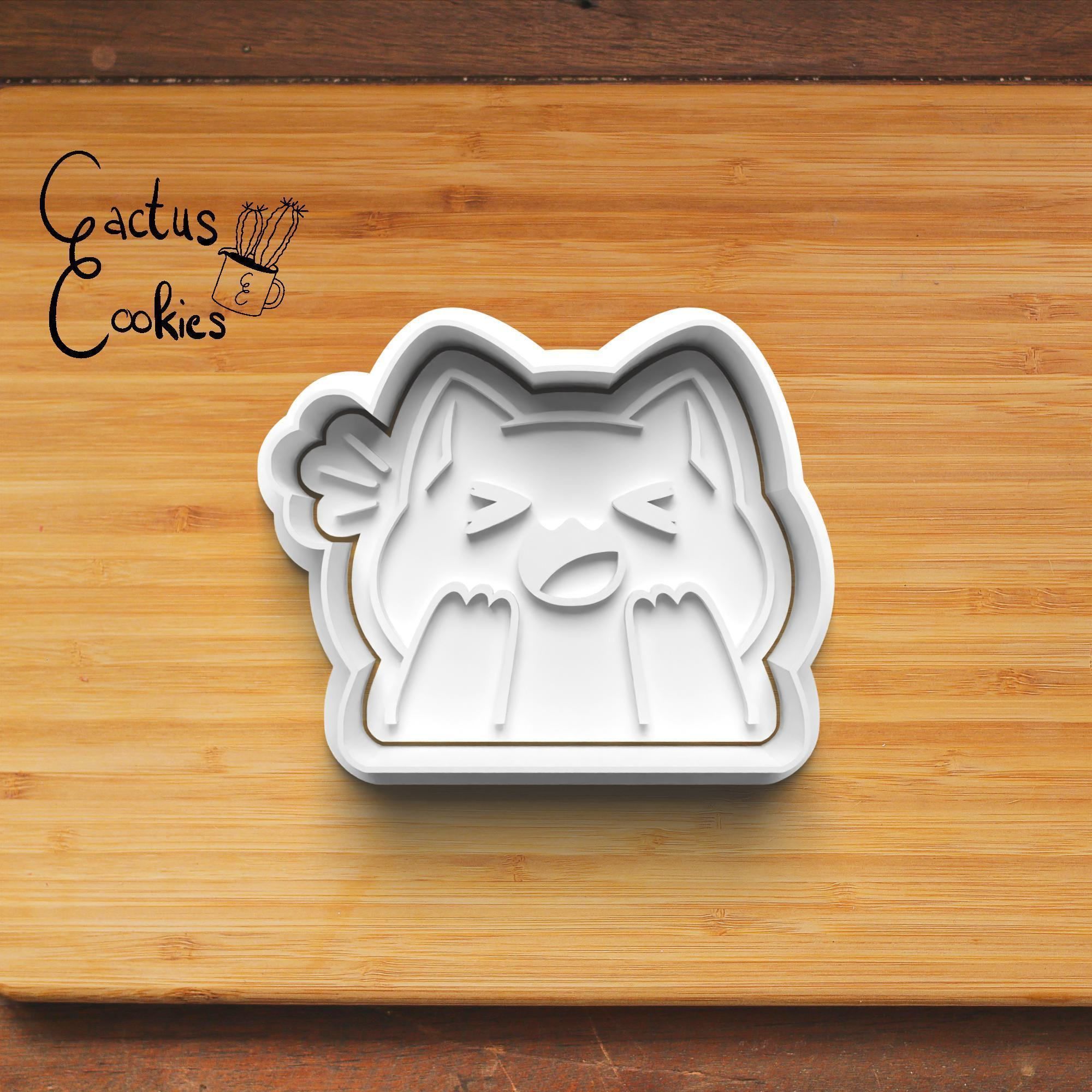 Kawaii Cat Cookie Cutter Stl File for 3d Printer 0425 3D print model_3
