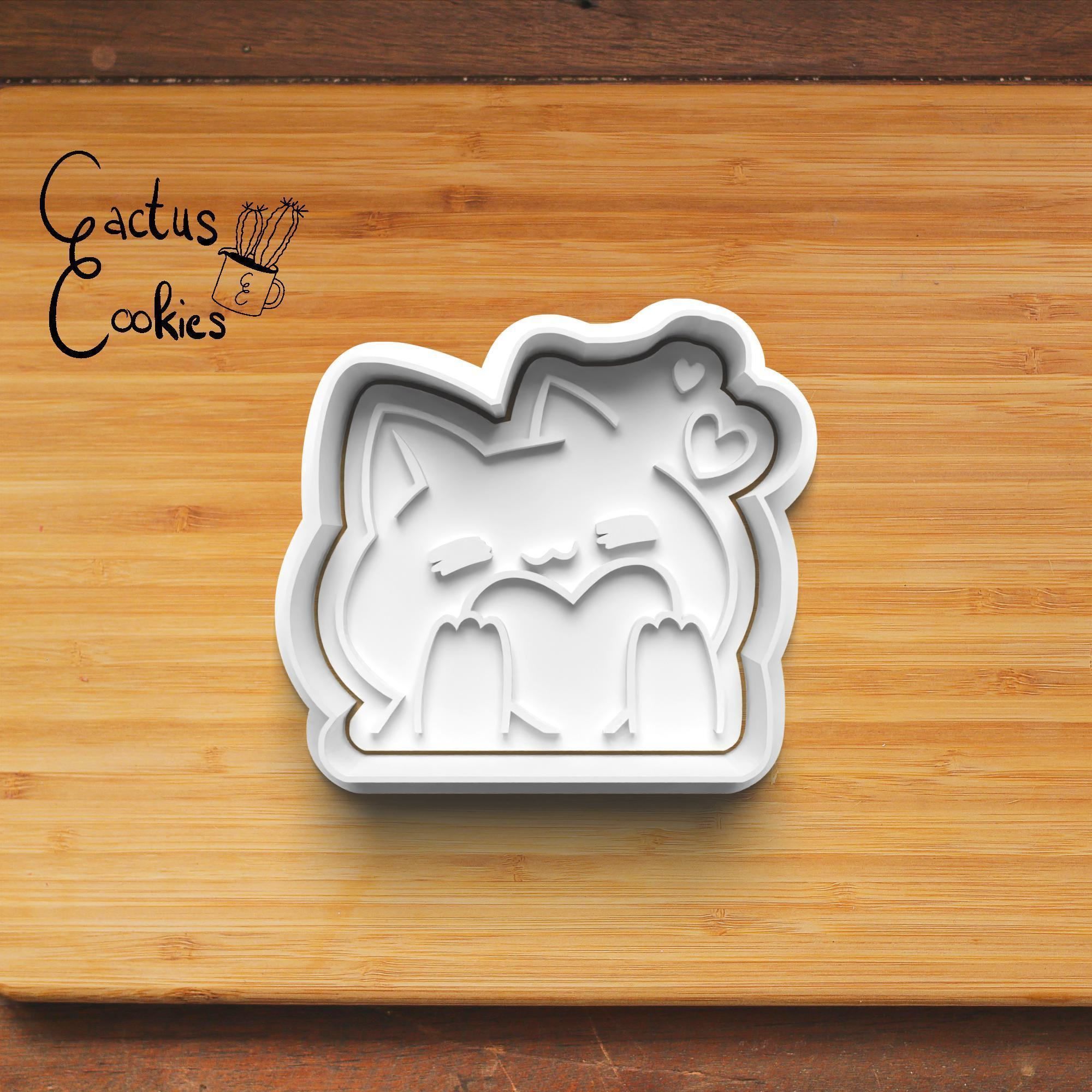 Kawaii Cat Cookie Cutter Stl File for 3d Printer 0425 3D print model_4